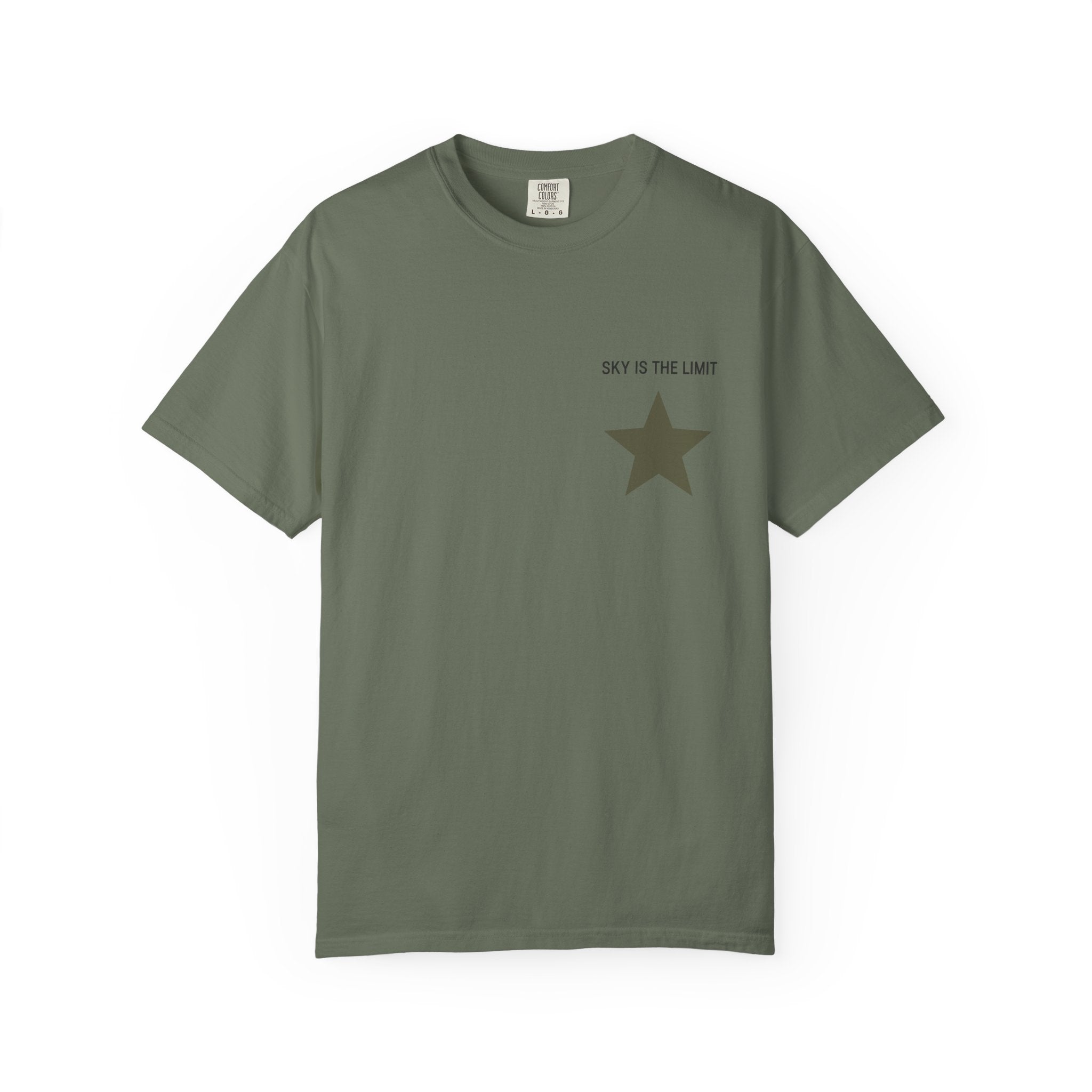 Unisex Garment-Dyed T-Shirt: Sky is the Limit, Sweet Dreams, Motivational Tee, Casual Wear, Gift for Dreamers