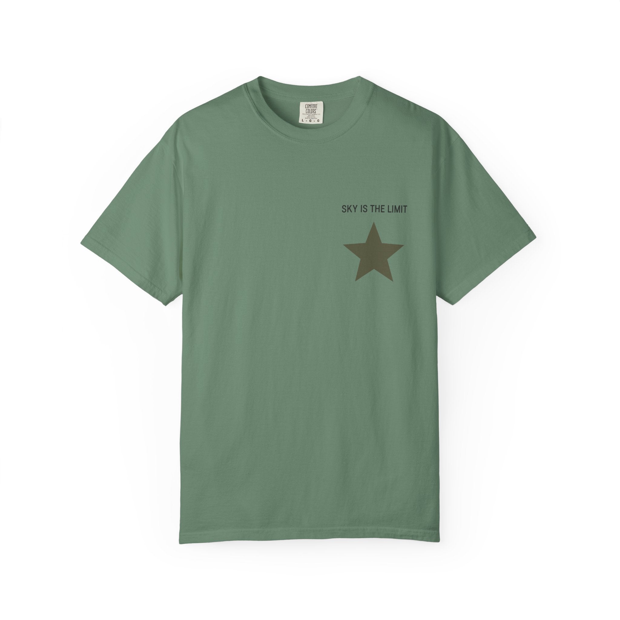 Unisex Garment-Dyed T-Shirt: Sky is the Limit, Sweet Dreams, Motivational Tee, Casual Wear, Gift for Dreamers