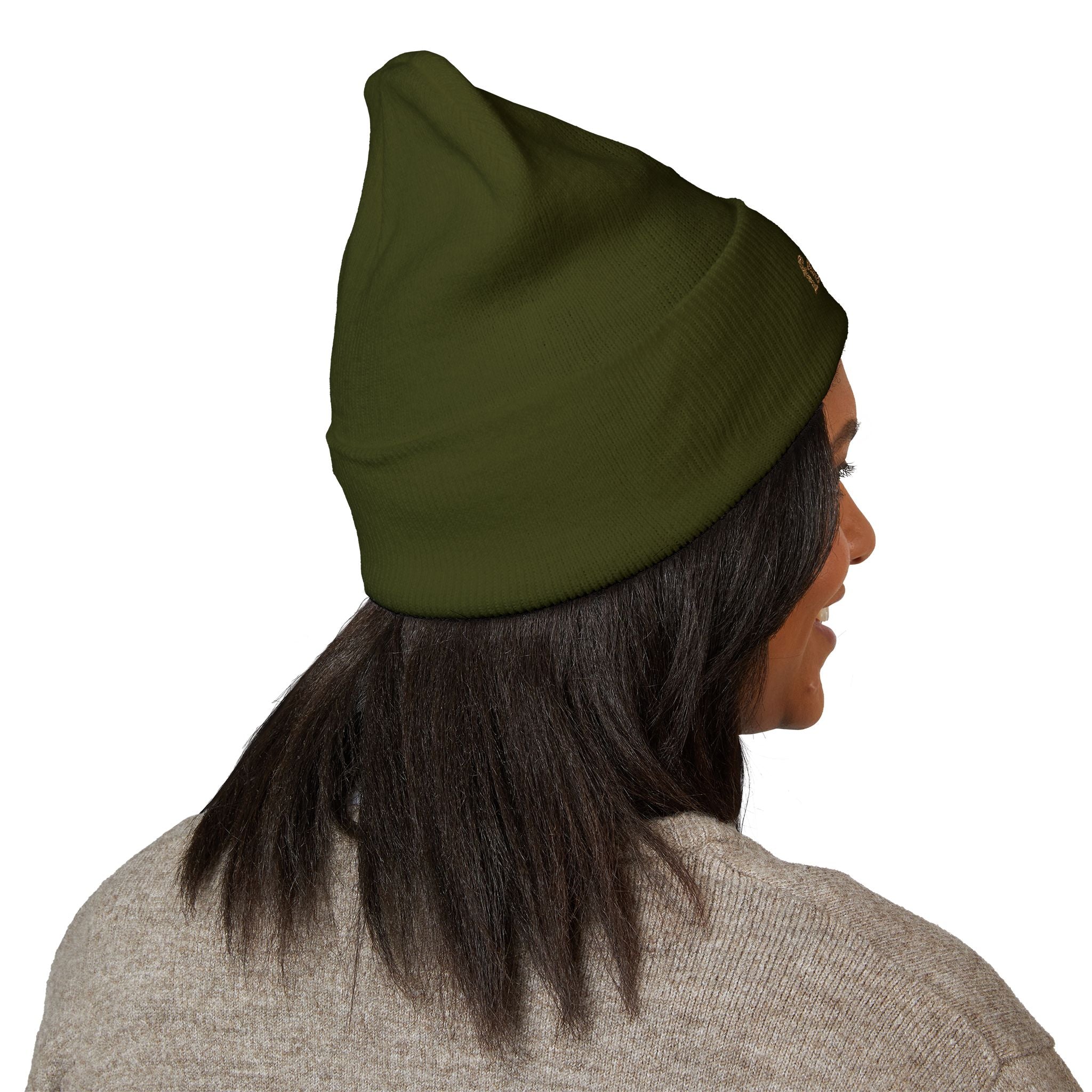 Classic Embroidered Cuffed Beanie - Trendy Winter Hat, Casual Style, Gift for Her, Embroidery, Cozy Beanie