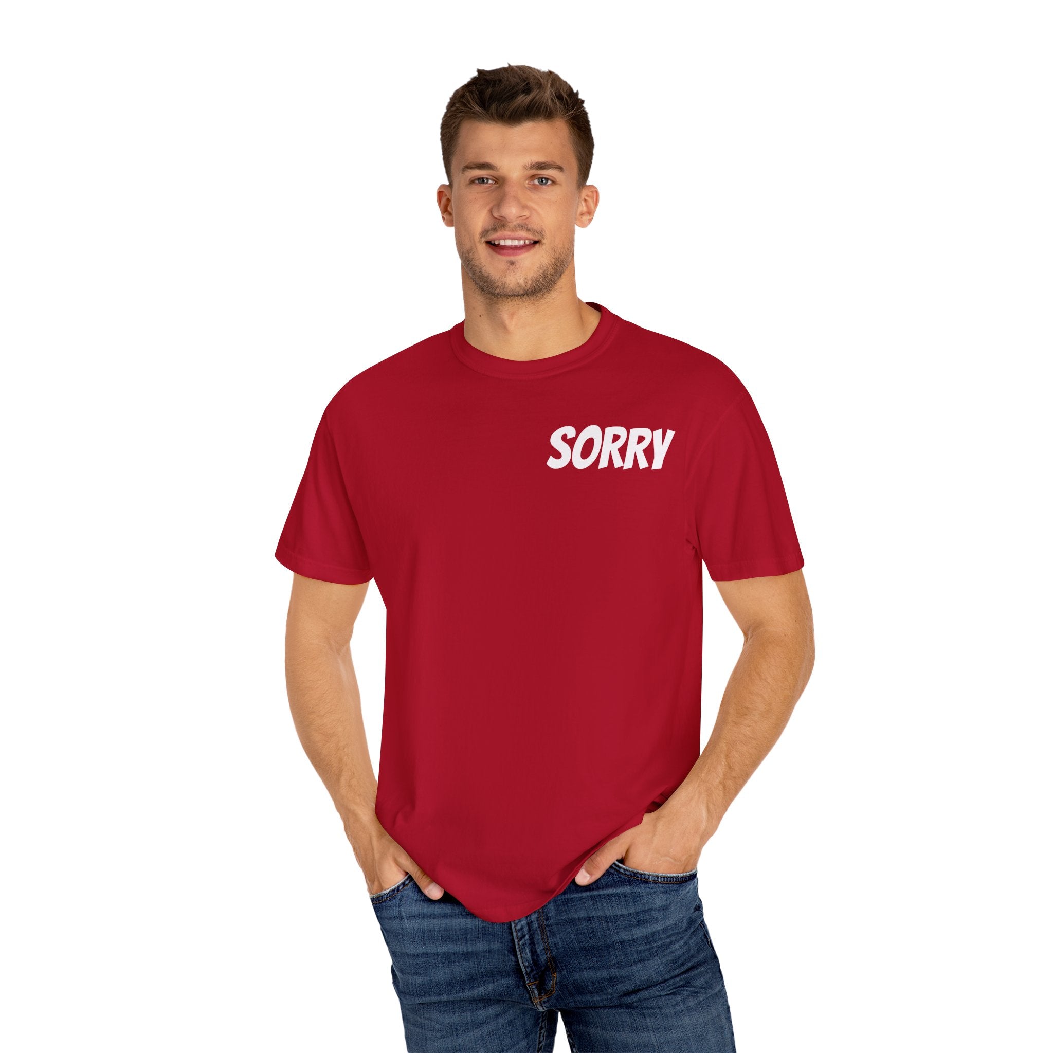 Sorry Cat Lover Tee - Funny Cat T-Shirt, Unisex Garment-Dyed Shirt, Pet Lover Gift, Humor Tee, Perfect for Cat Owners
