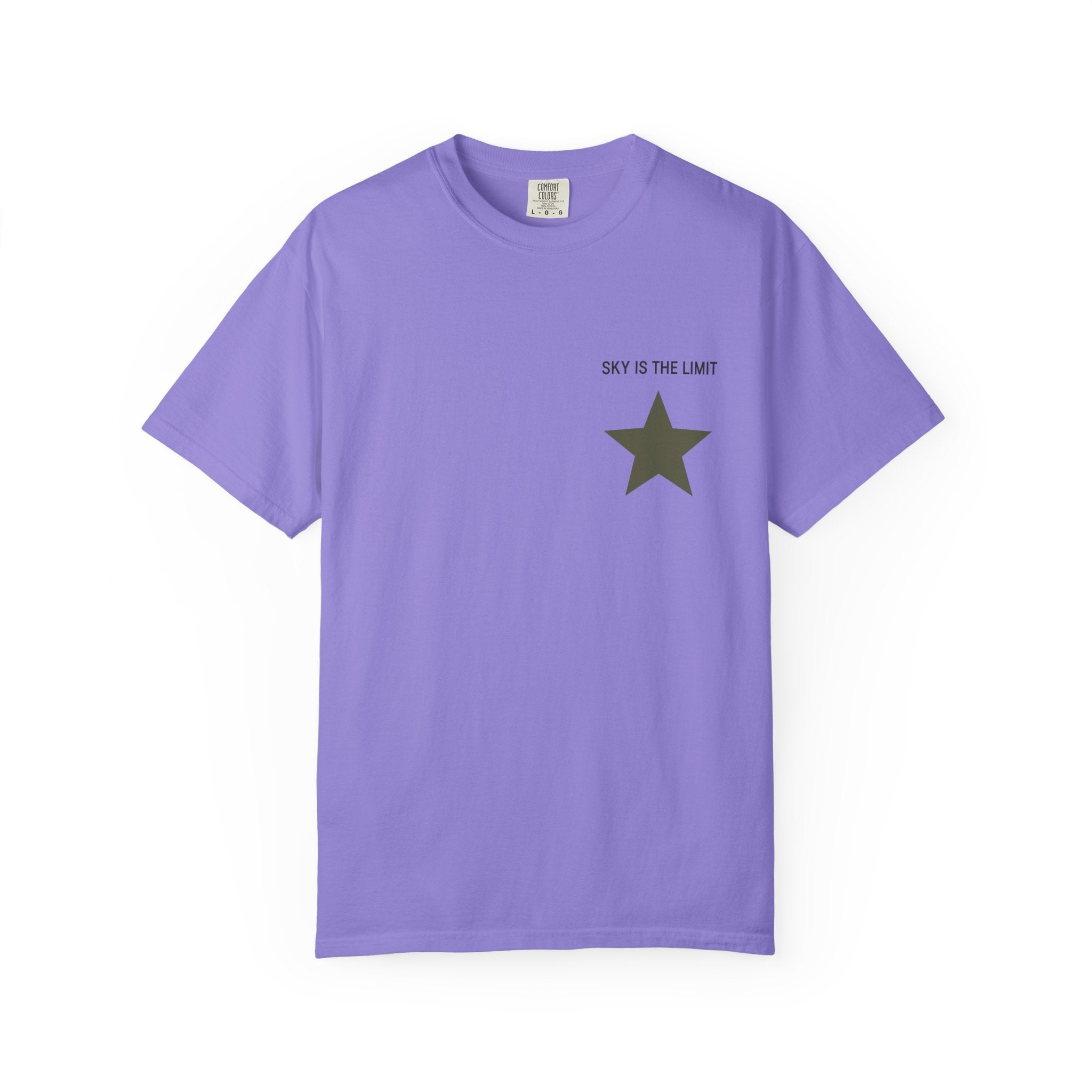 Unisex Garment-Dyed T-Shirt: Sky is the Limit, Sweet Dreams, Motivational Tee, Casual Wear, Gift for Dreamers