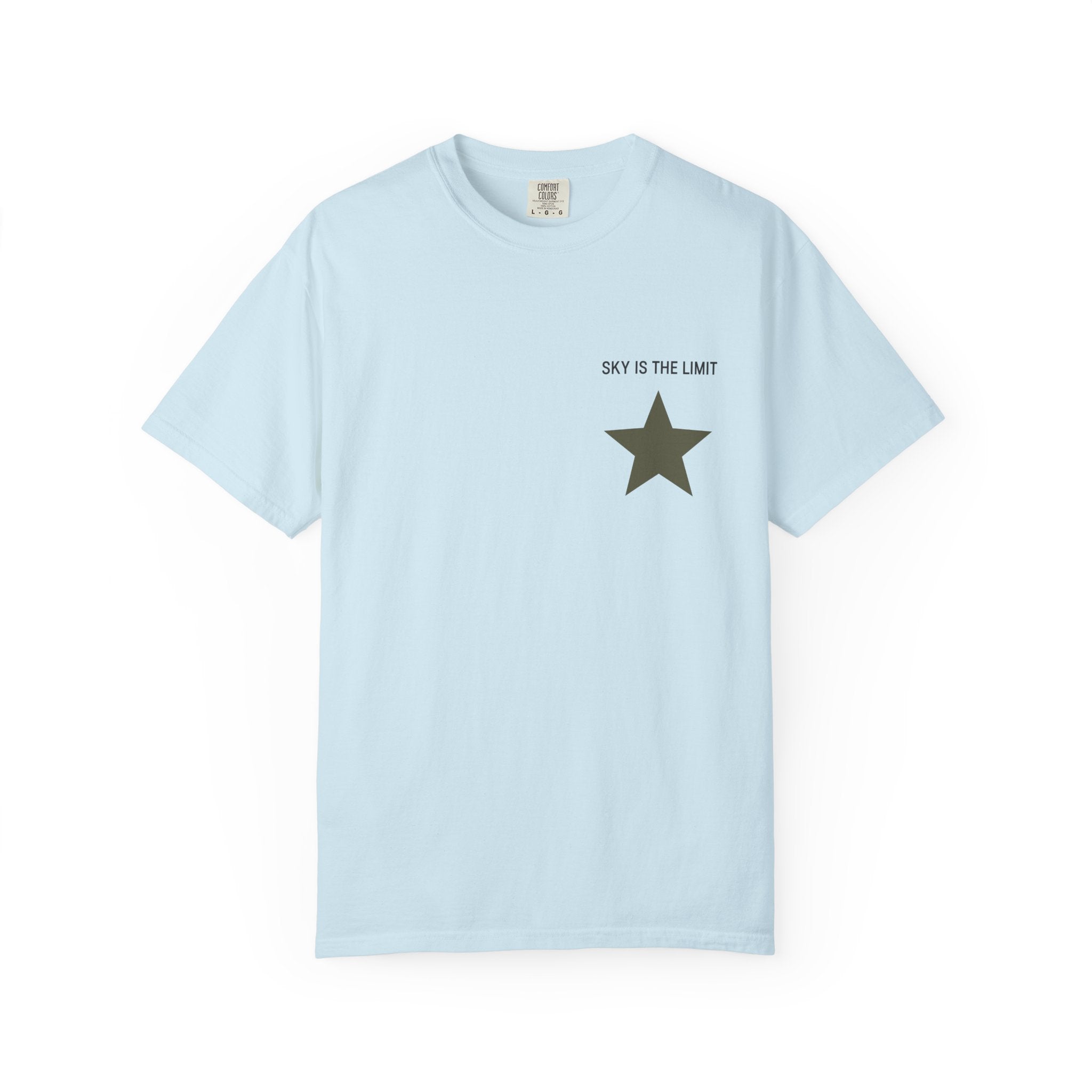 Unisex Garment-Dyed T-Shirt: Sky is the Limit, Sweet Dreams, Motivational Tee, Casual Wear, Gift for Dreamers