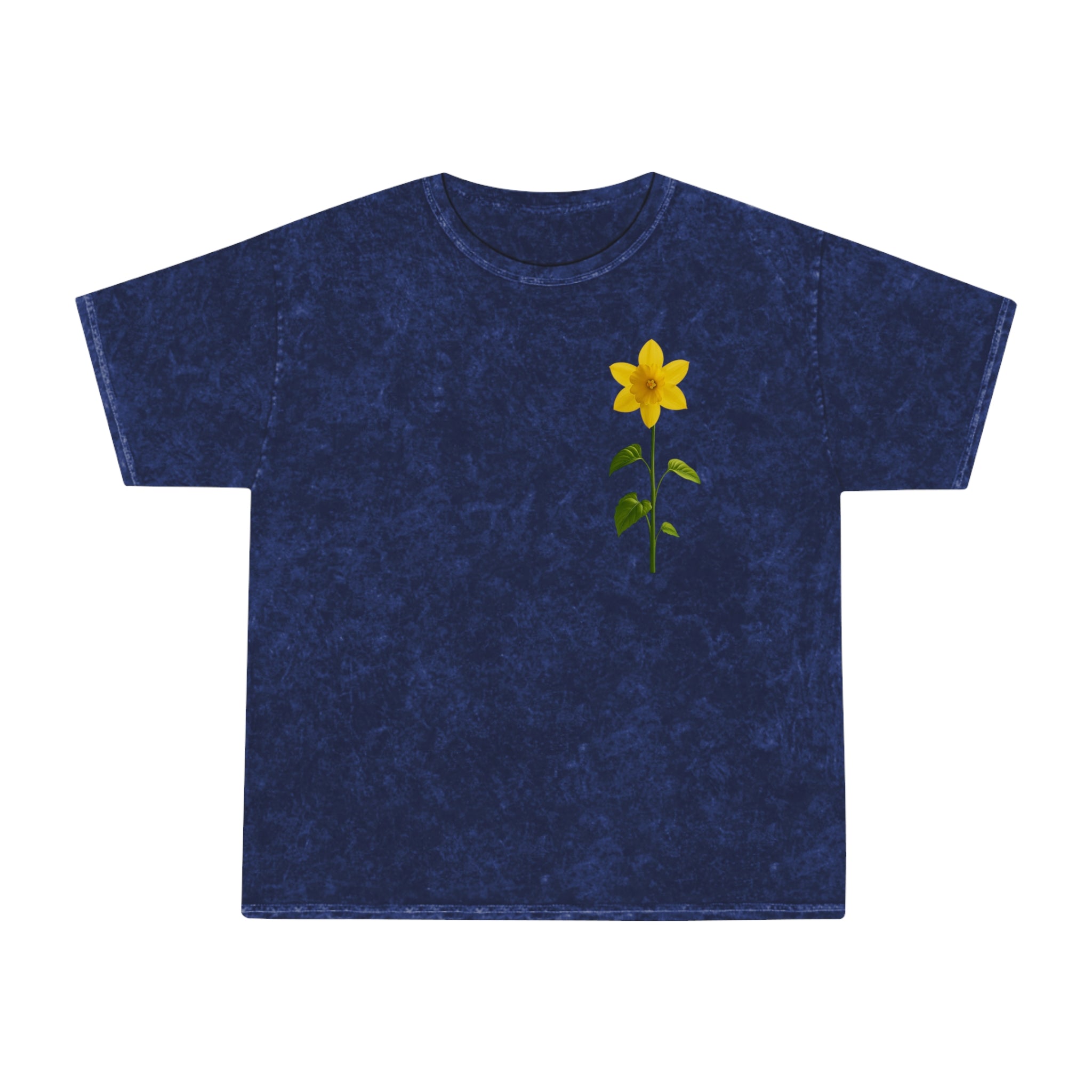 Premium Relaxed Floral Moon T-Shirt, Unisex Mineral Wash Tee, Casual Summer Shirt, Unique Gift for Nature Lovers, Bohemian Style Apparel