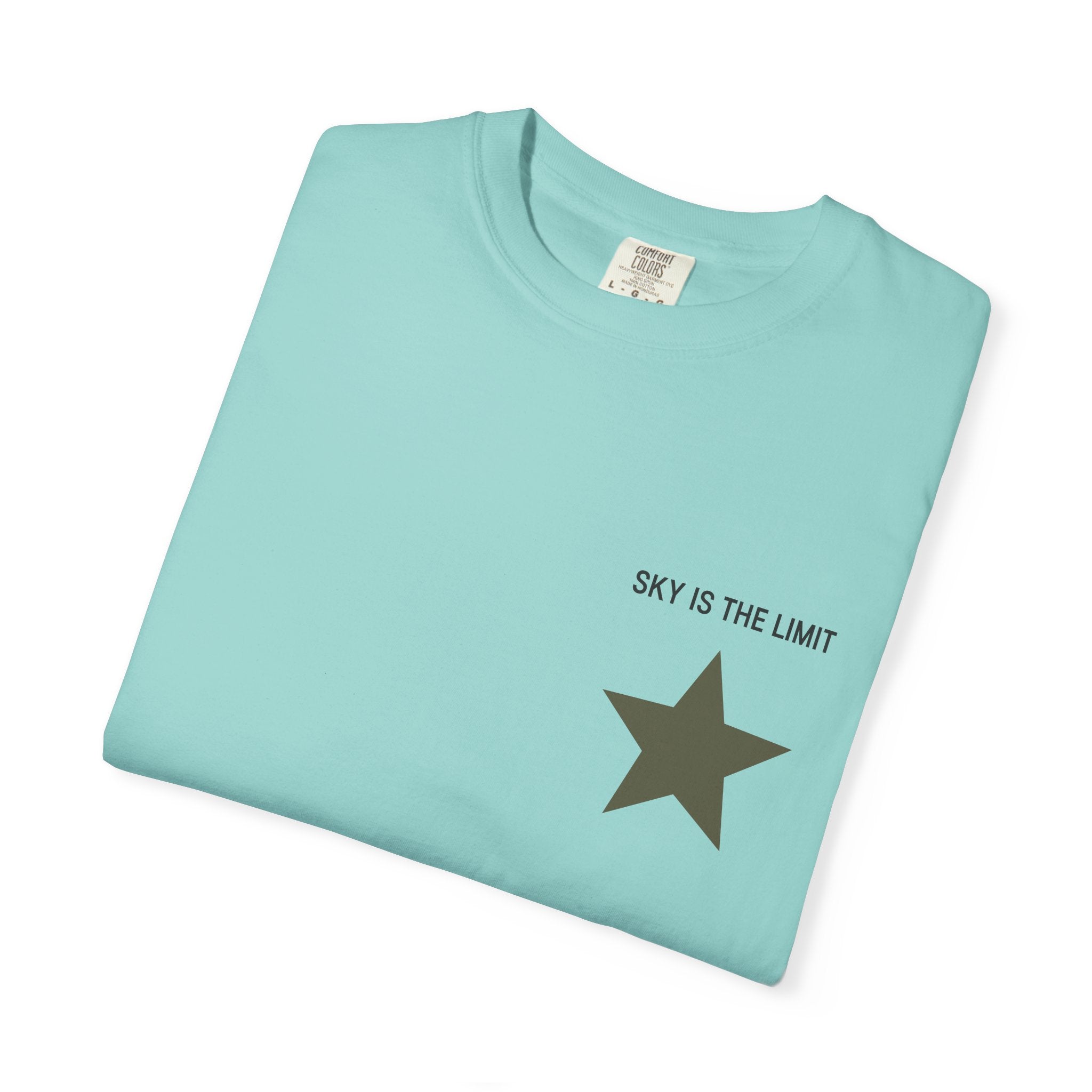 Unisex Garment-Dyed T-Shirt: Sky is the Limit, Sweet Dreams, Motivational Tee, Casual Wear, Gift for Dreamers