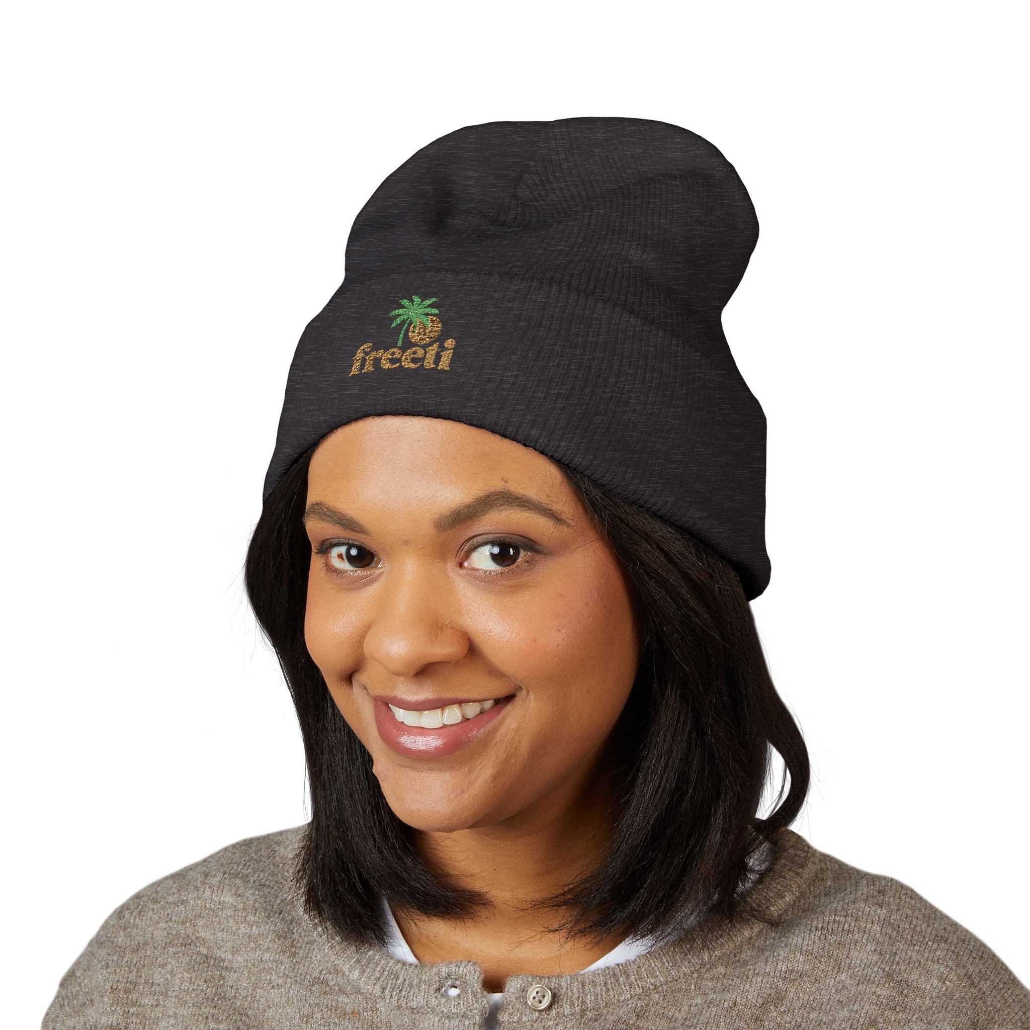 Classic Embroidered Cuffed Beanie - Trendy Winter Hat, Casual Style, Gift for Her, Embroidery, Cozy Beanie