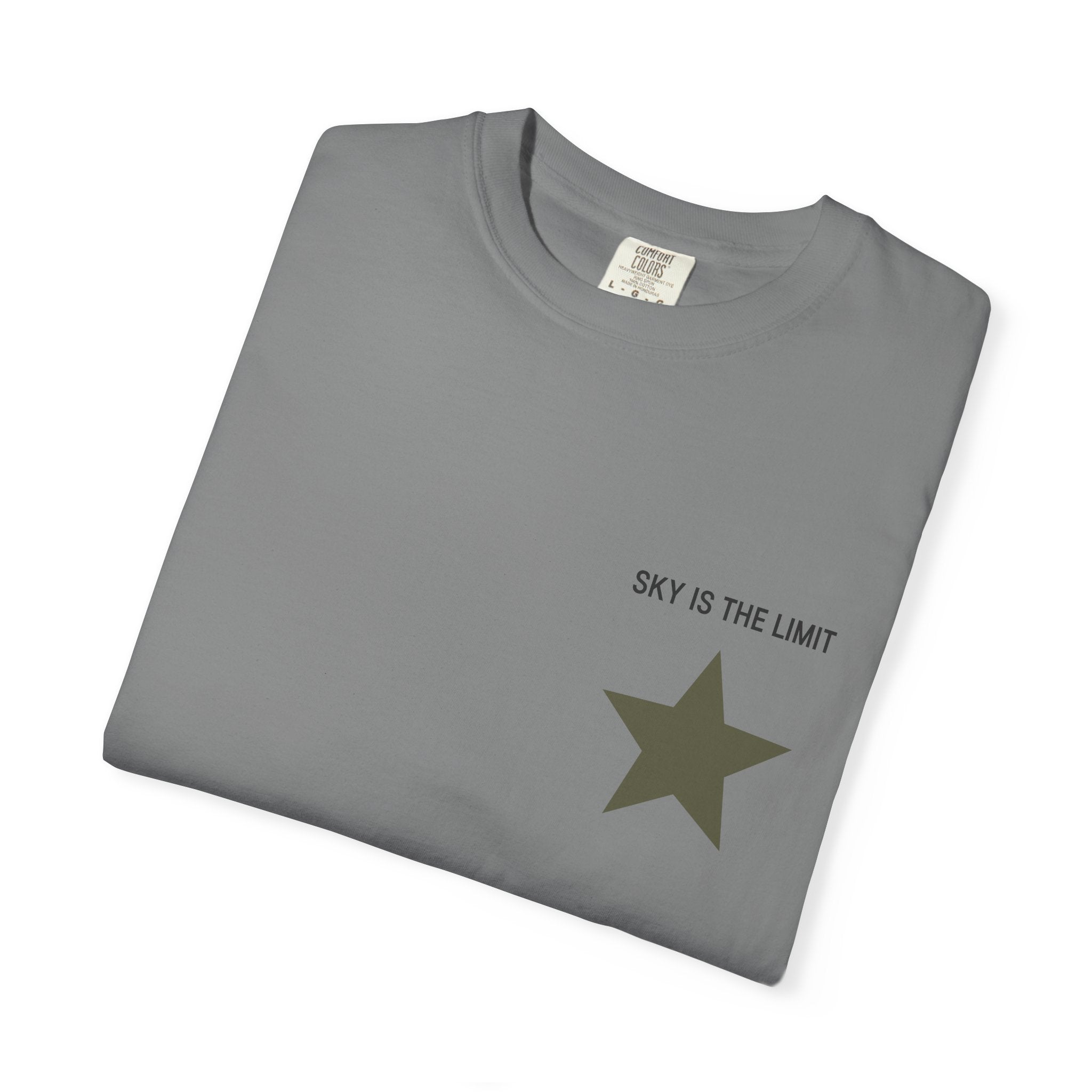 Unisex Garment-Dyed T-Shirt: Sky is the Limit, Sweet Dreams, Motivational Tee, Casual Wear, Gift for Dreamers