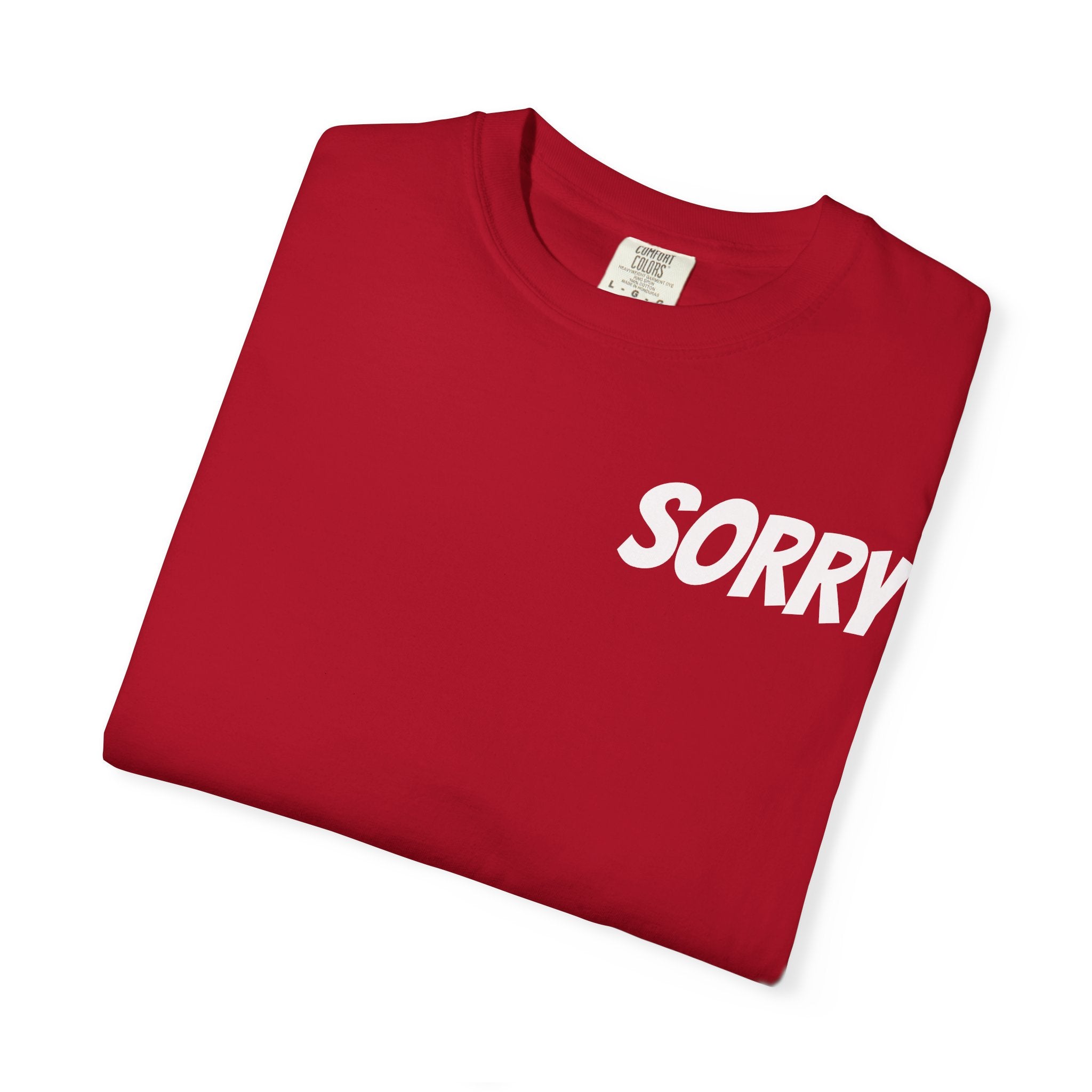 Sorry Cat Lover Tee - Funny Cat T-Shirt, Unisex Garment-Dyed Shirt, Pet Lover Gift, Humor Tee, Perfect for Cat Owners