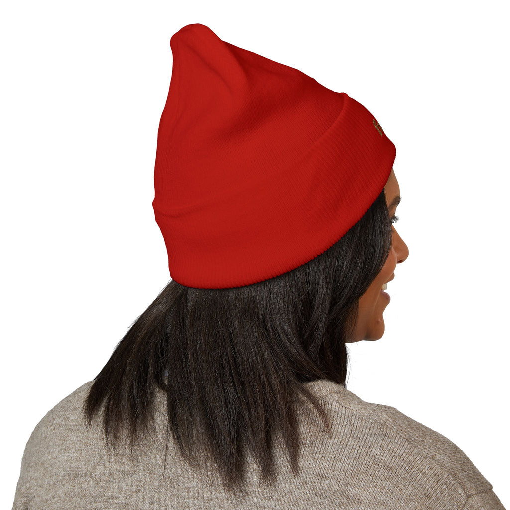 Classic Embroidered Cuffed Beanie - Trendy Winter Hat, Casual Style, Gift for Her, Embroidery, Cozy Beanie