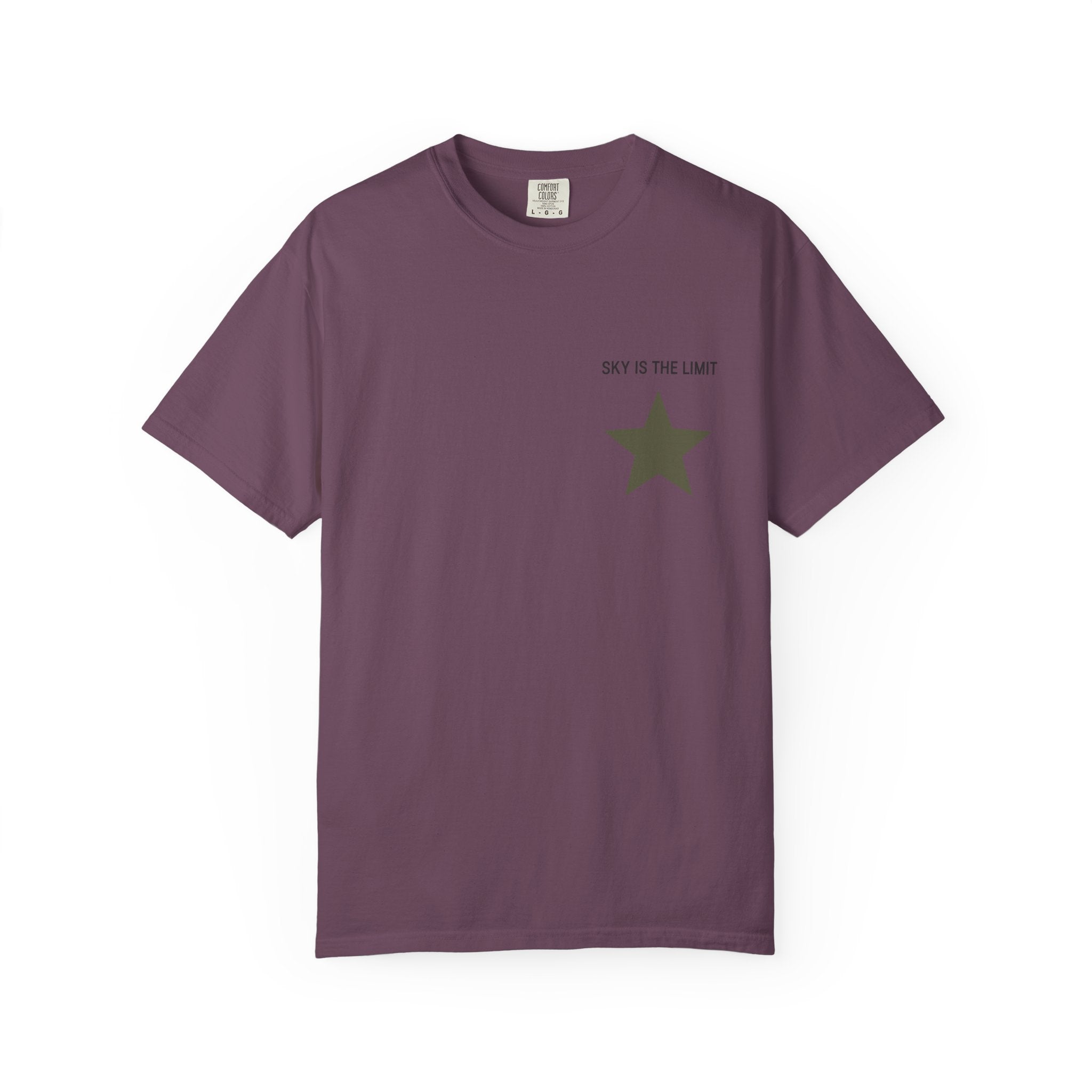 Unisex Garment-Dyed T-Shirt: Sky is the Limit, Sweet Dreams, Motivational Tee, Casual Wear, Gift for Dreamers