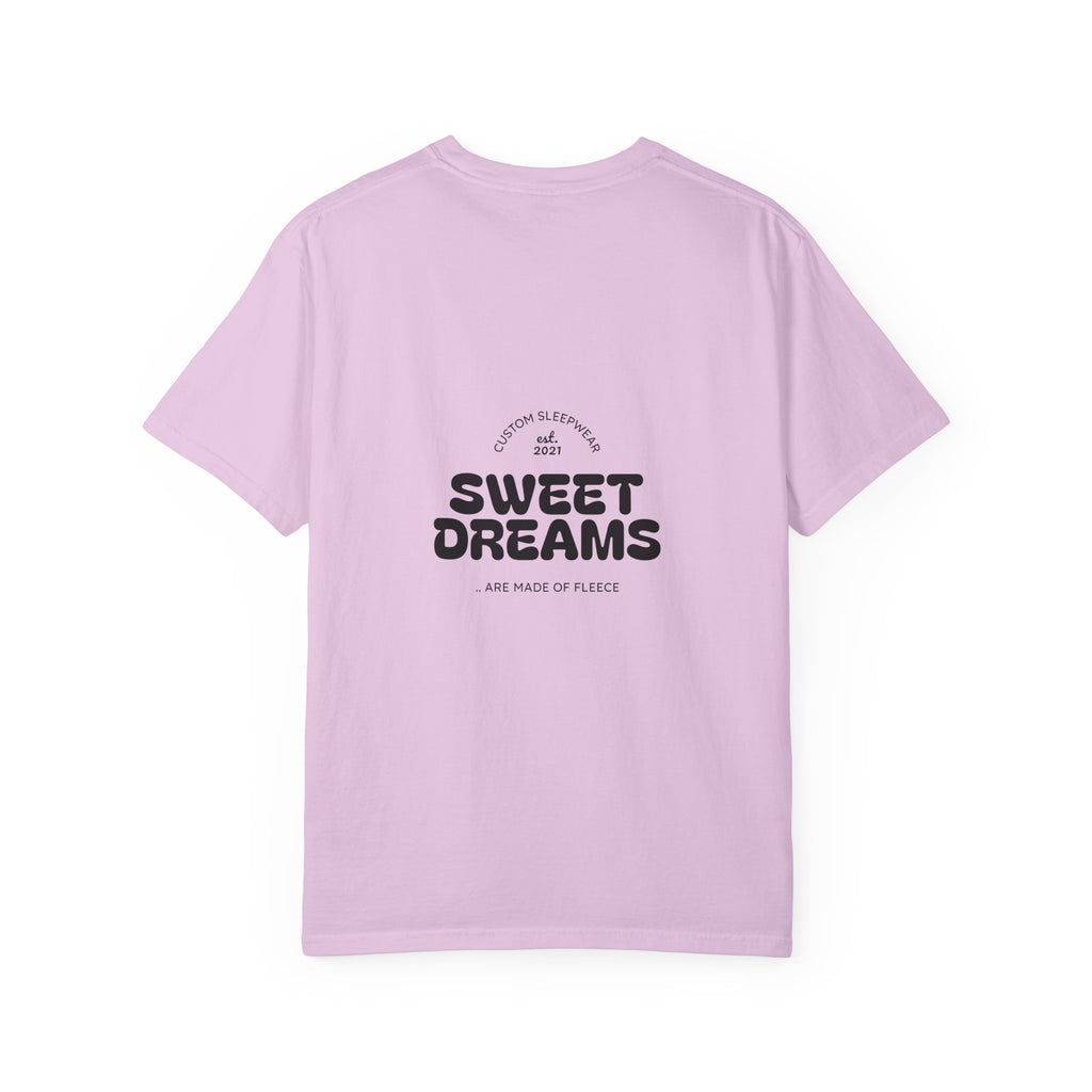 Unisex Garment-Dyed T-Shirt: Sky is the Limit, Sweet Dreams, Motivational Tee, Casual Wear, Gift for Dreamers