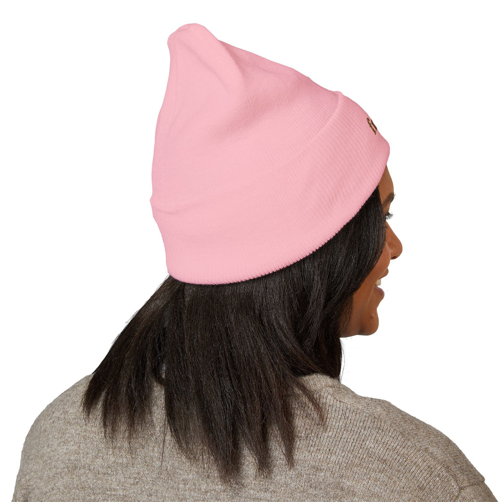 Classic Embroidered Cuffed Beanie - Trendy Winter Hat, Casual Style, Gift for Her, Embroidery, Cozy Beanie