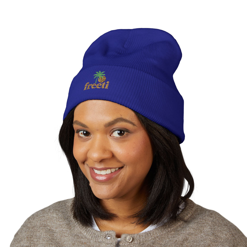 Classic Embroidered Cuffed Beanie - Trendy Winter Hat, Casual Style, Gift for Her, Embroidery, Cozy Beanie