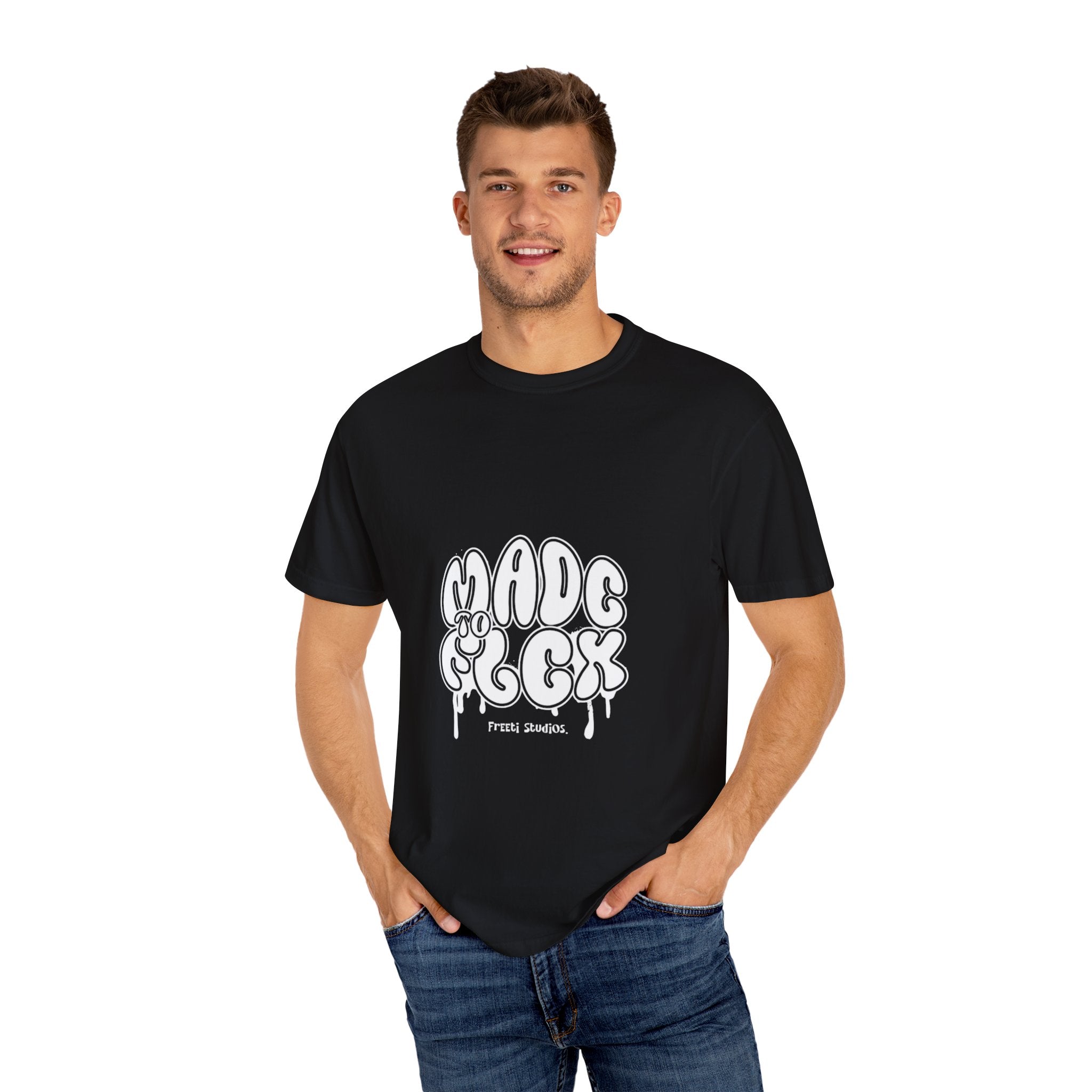 Flex T-Shirt Streetwear Style Modern Unisex Garment-Dyed T-Shirt