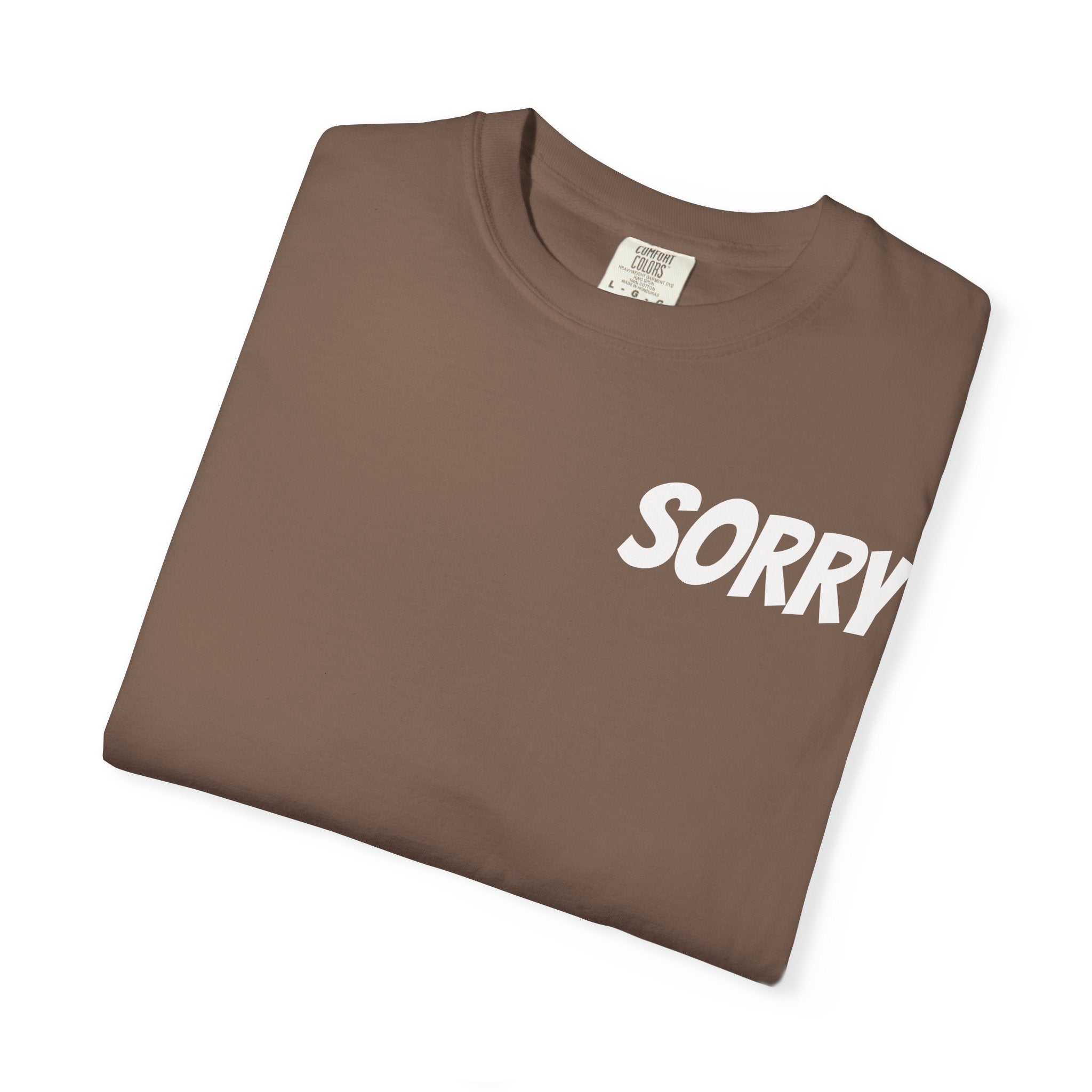 Sorry Cat Lover Tee - Funny Cat T-Shirt, Unisex Garment-Dyed Shirt, Pet Lover Gift, Humor Tee, Perfect for Cat Owners