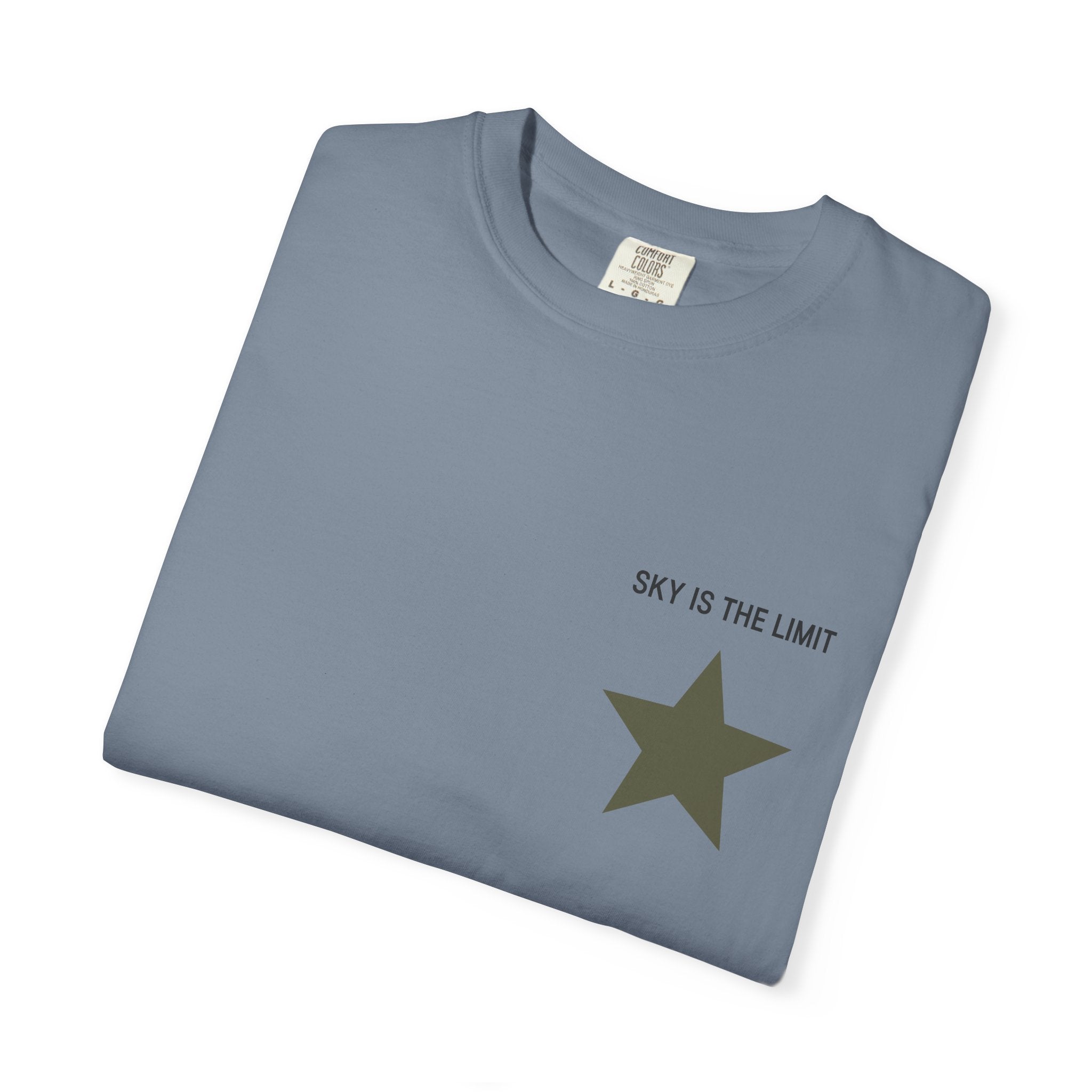 Unisex Garment-Dyed T-Shirt: Sky is the Limit, Sweet Dreams, Motivational Tee, Casual Wear, Gift for Dreamers