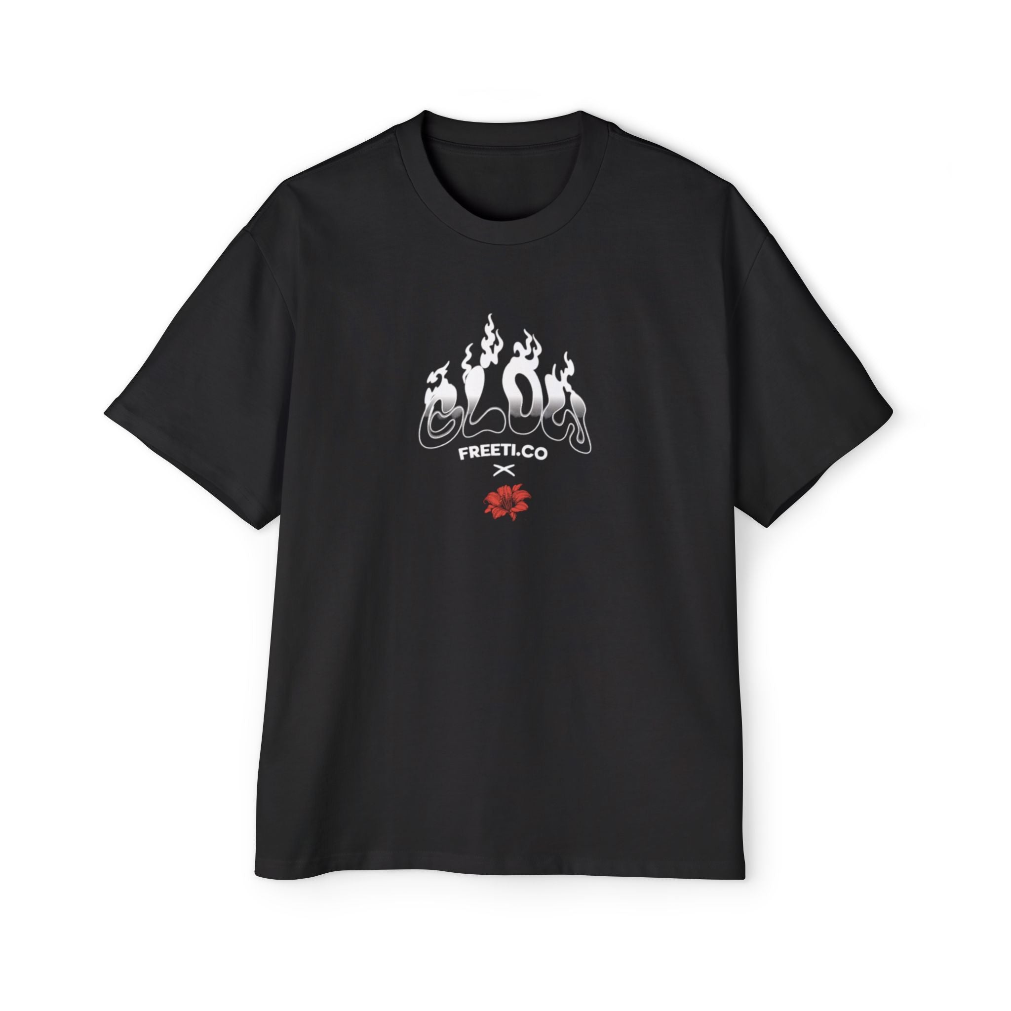 PREMIUM Oversized Tee - Aura Glow Rose Minimalist Stylish Modern Design