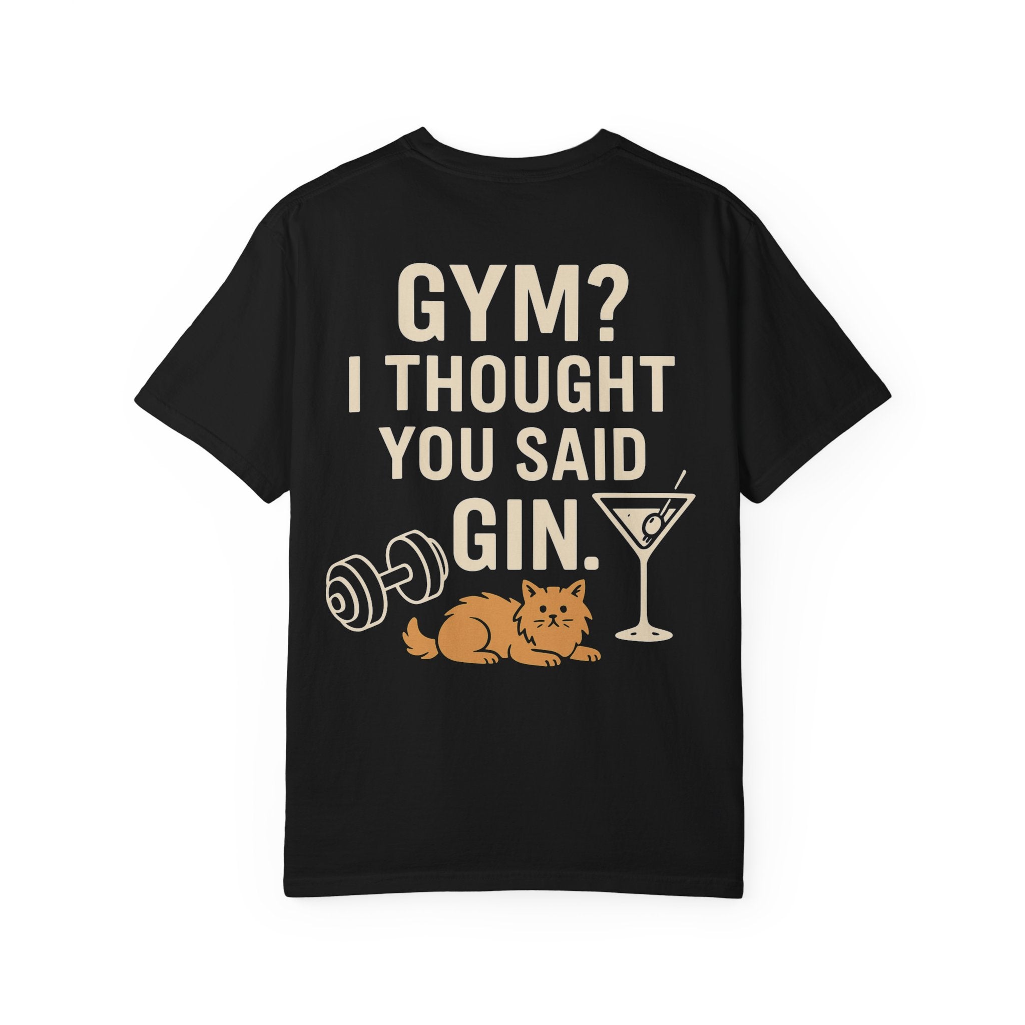 Funny Gym Humor Unisex T-Shirt - Perfect for Fitness Lovers, Gift for Friends, Workout Apparel, Cat Lovers, Casual Wear