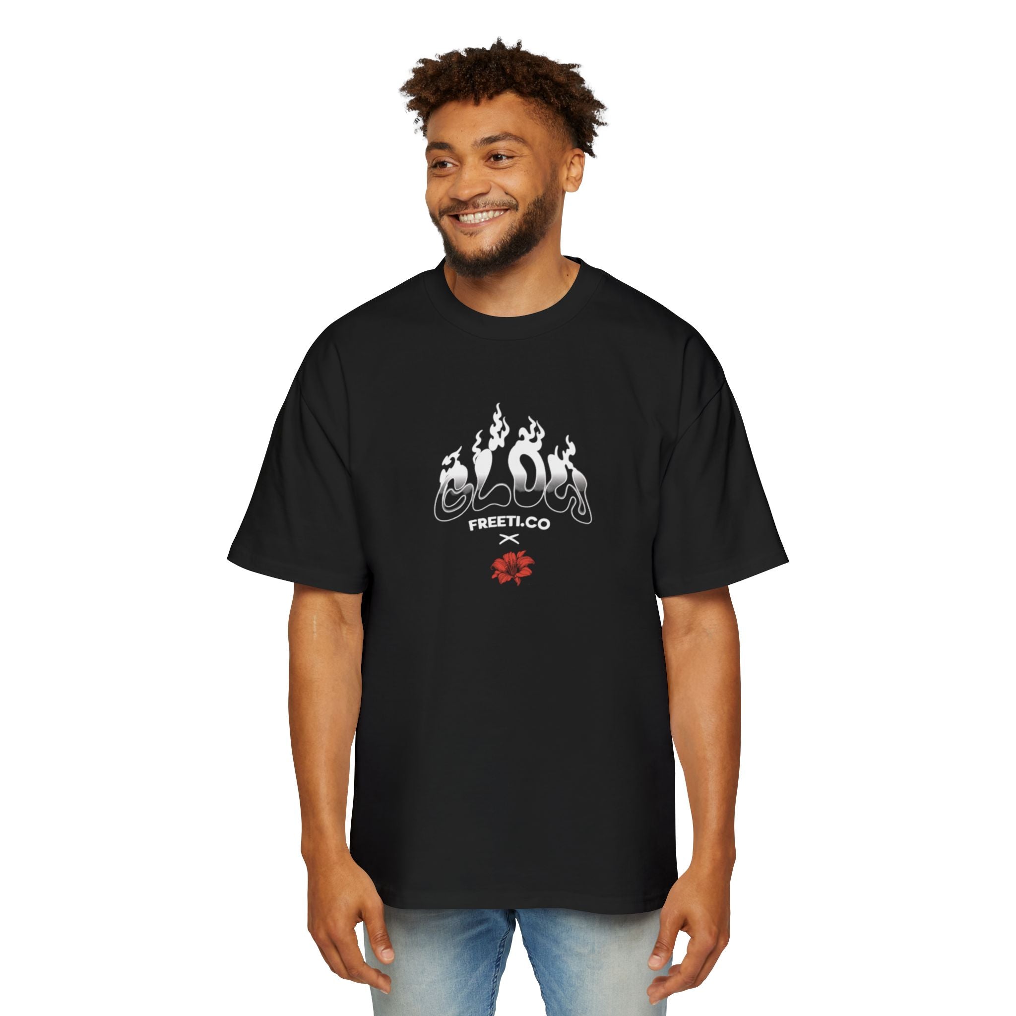 PREMIUM Oversized Tee - Aura Glow Rose Minimalist Stylish Modern Design