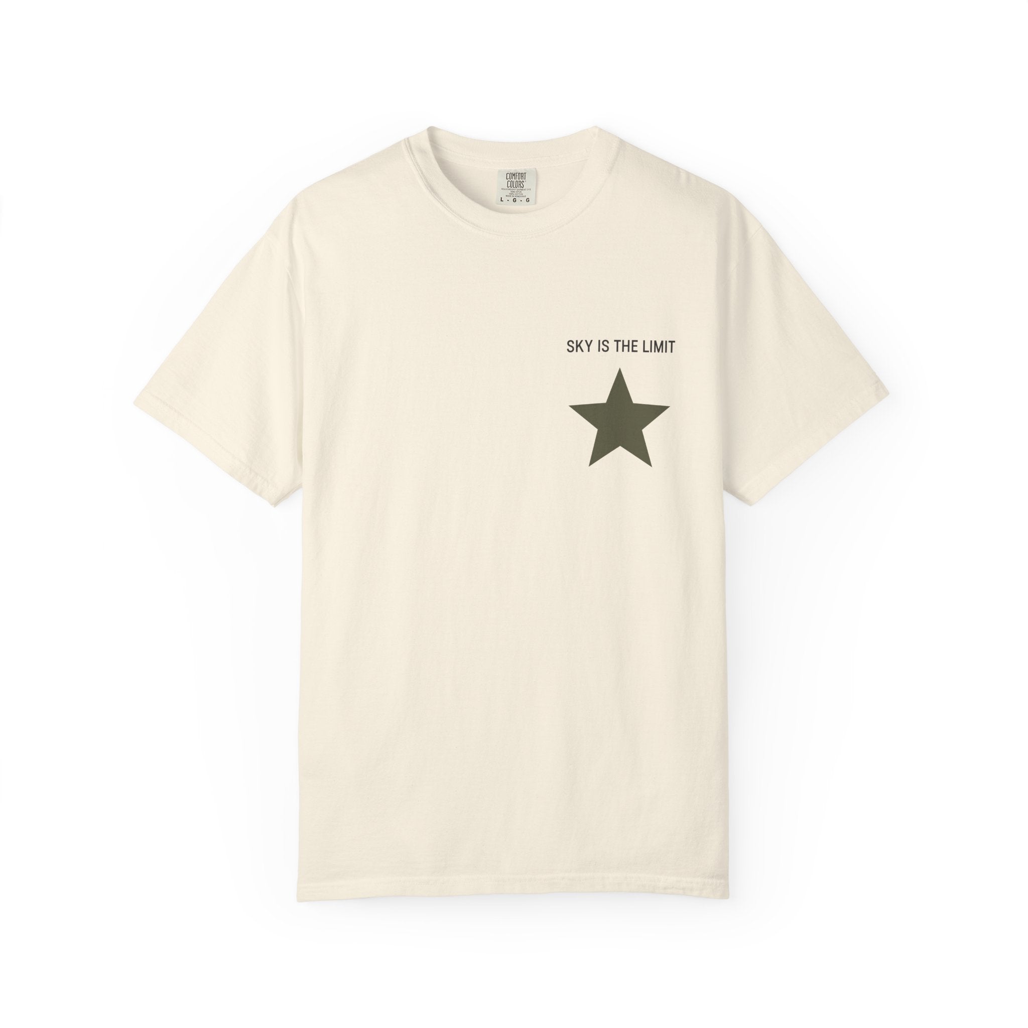 Unisex Garment-Dyed T-Shirt: Sky is the Limit, Sweet Dreams, Motivational Tee, Casual Wear, Gift for Dreamers