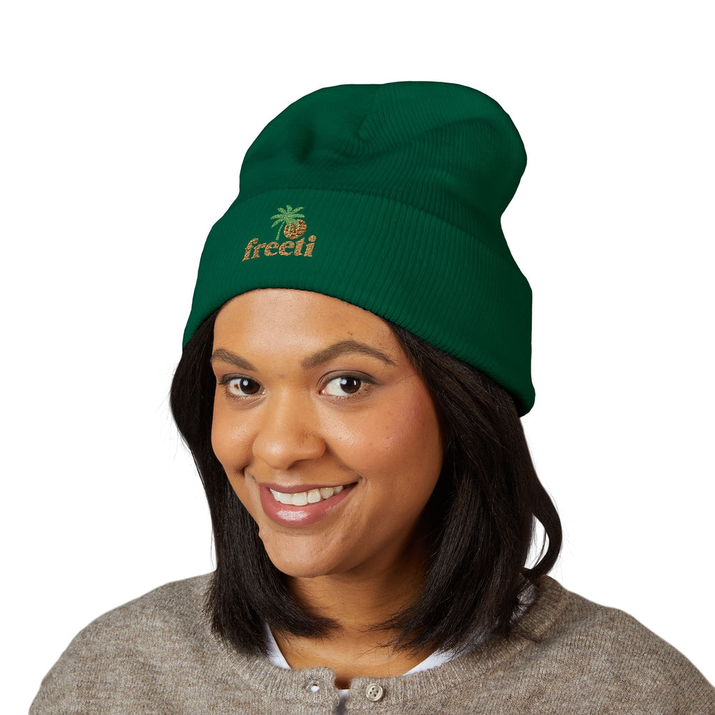 Classic Embroidered Cuffed Beanie - Trendy Winter Hat, Casual Style, Gift for Her, Embroidery, Cozy Beanie