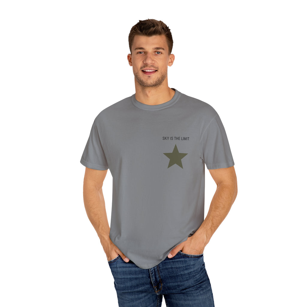 Unisex Garment-Dyed T-Shirt: Sky is the Limit, Sweet Dreams, Motivational Tee, Casual Wear, Gift for Dreamers