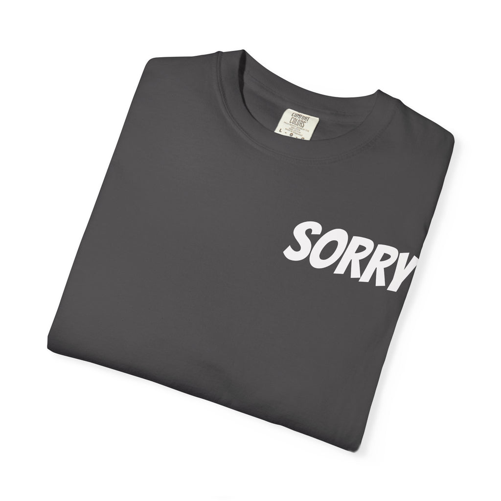 Sorry Cat Lover Tee - Funny Cat T-Shirt, Unisex Garment-Dyed Shirt, Pet Lover Gift, Humor Tee, Perfect for Cat Owners