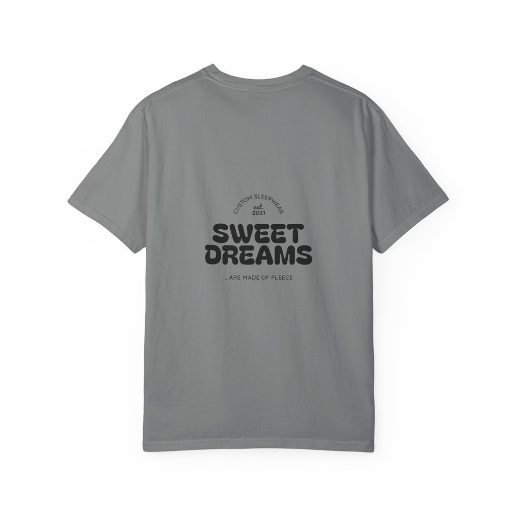 Unisex Garment-Dyed T-Shirt: Sky is the Limit, Sweet Dreams, Motivational Tee, Casual Wear, Gift for Dreamers