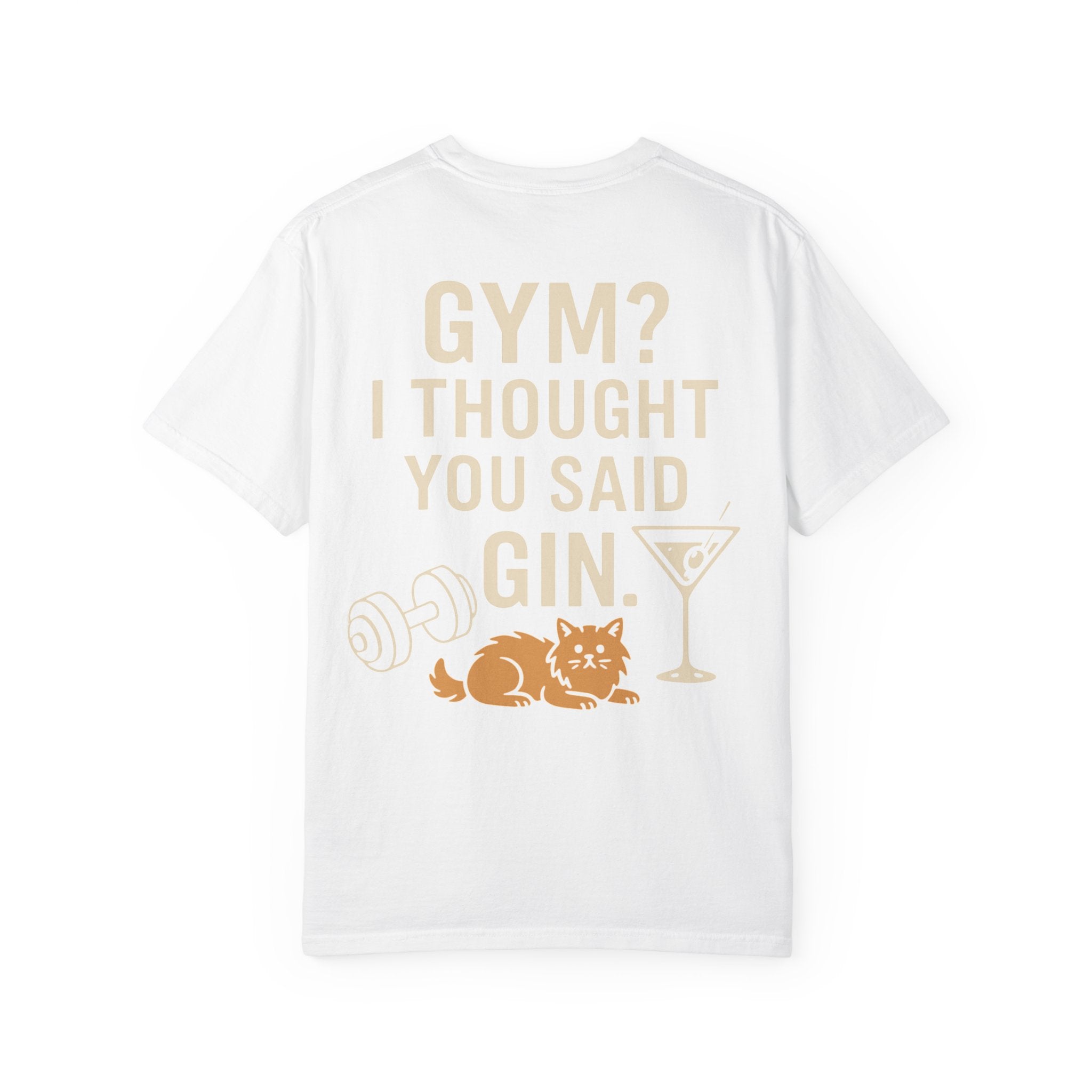Funny Gym Humor Unisex T-Shirt - Perfect for Fitness Lovers, Gift for Friends, Workout Apparel, Cat Lovers, Casual Wear
