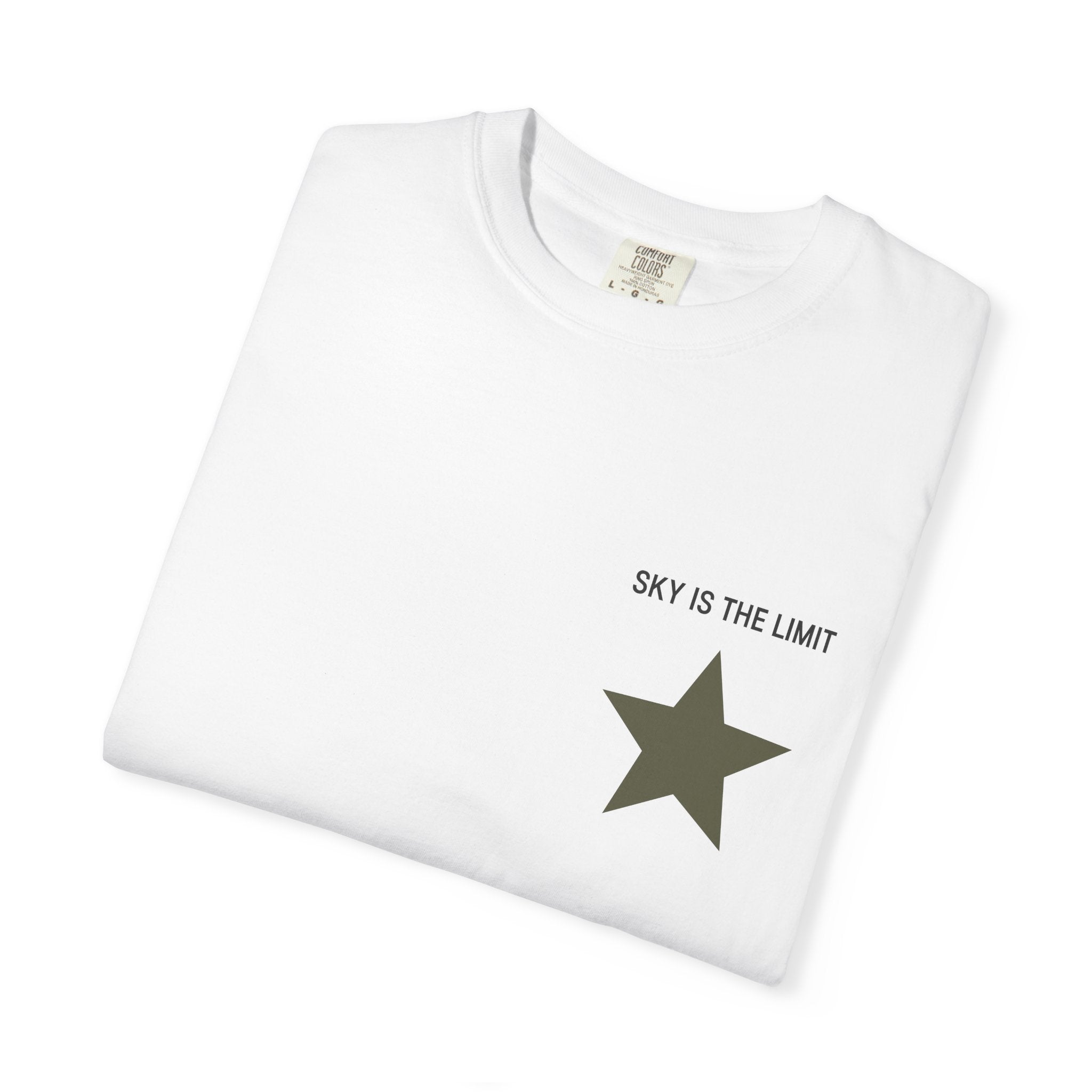 Unisex Garment-Dyed T-Shirt: Sky is the Limit, Sweet Dreams, Motivational Tee, Casual Wear, Gift for Dreamers