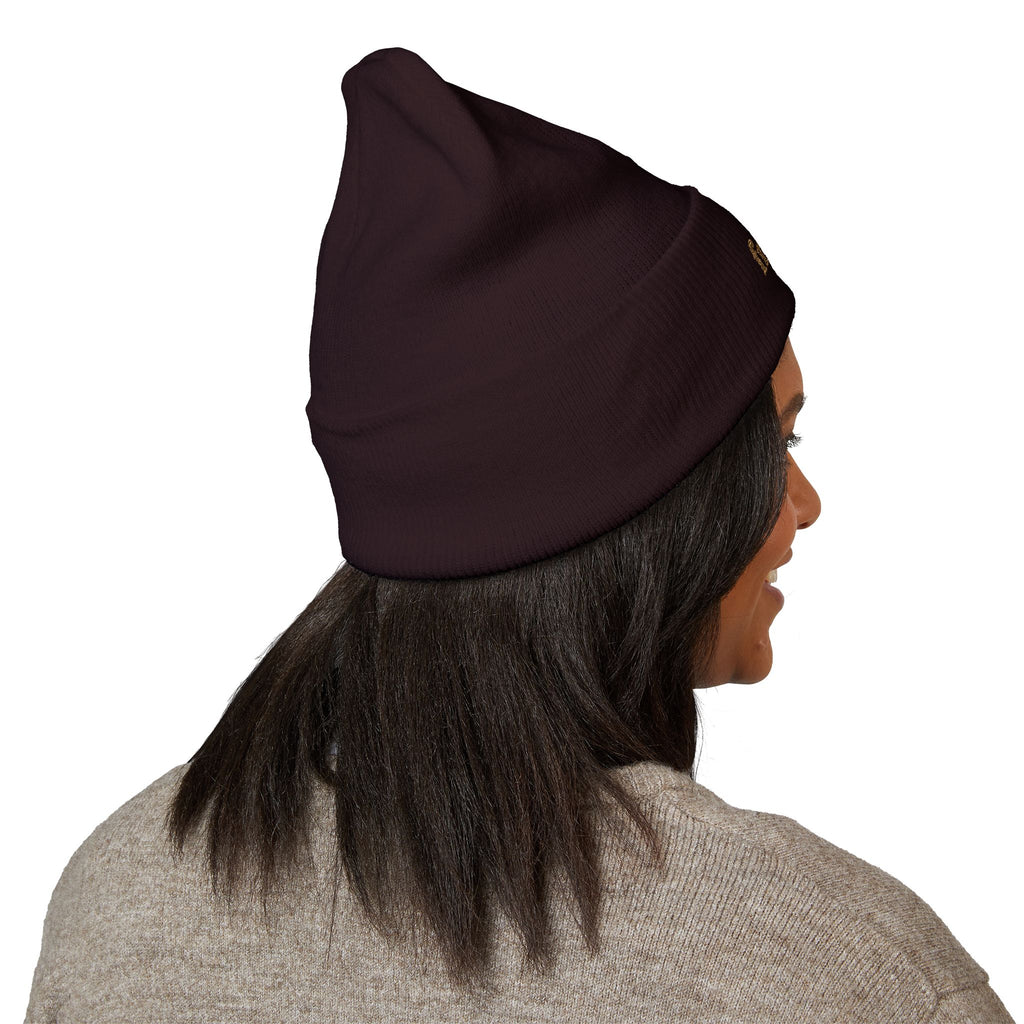 Classic Embroidered Cuffed Beanie - Trendy Winter Hat, Casual Style, Gift for Her, Embroidery, Cozy Beanie