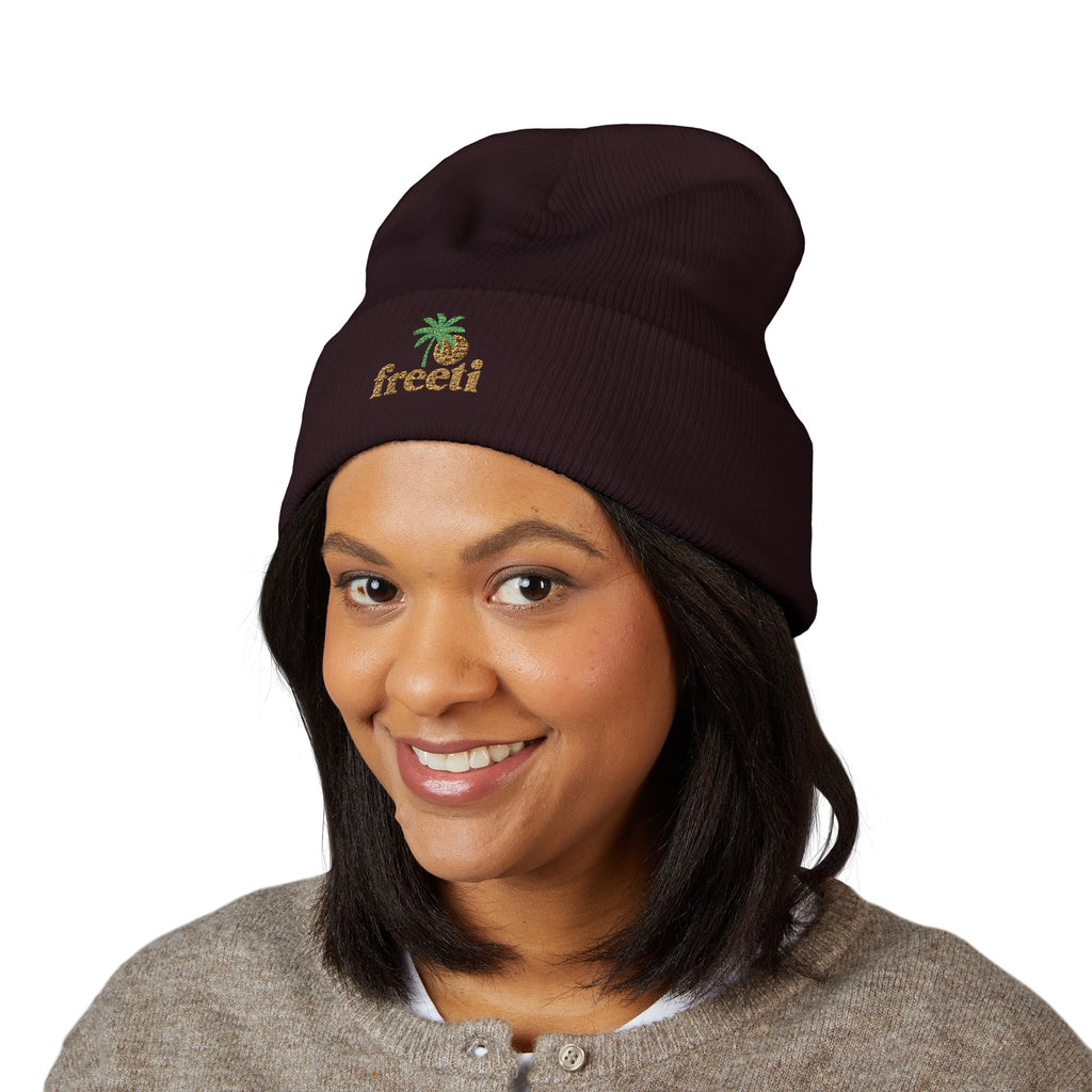 Classic Embroidered Cuffed Beanie - Trendy Winter Hat, Casual Style, Gift for Her, Embroidery, Cozy Beanie