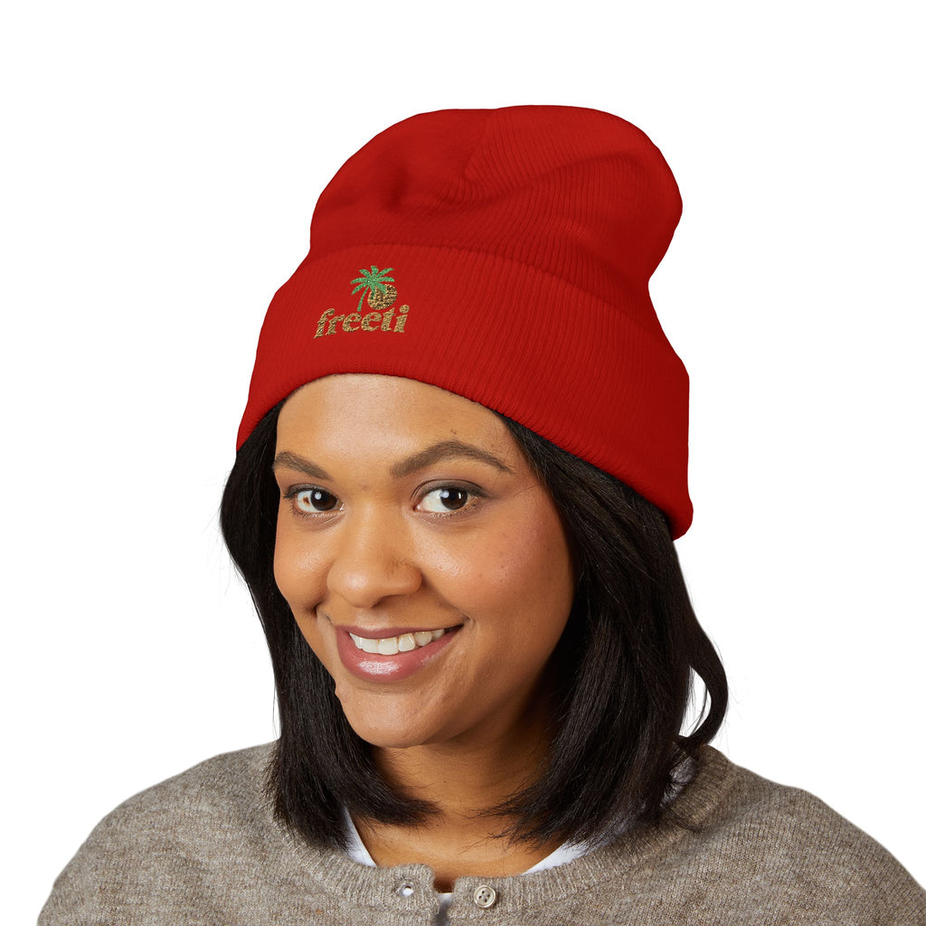 Classic Embroidered Cuffed Beanie - Trendy Winter Hat, Casual Style, Gift for Her, Embroidery, Cozy Beanie