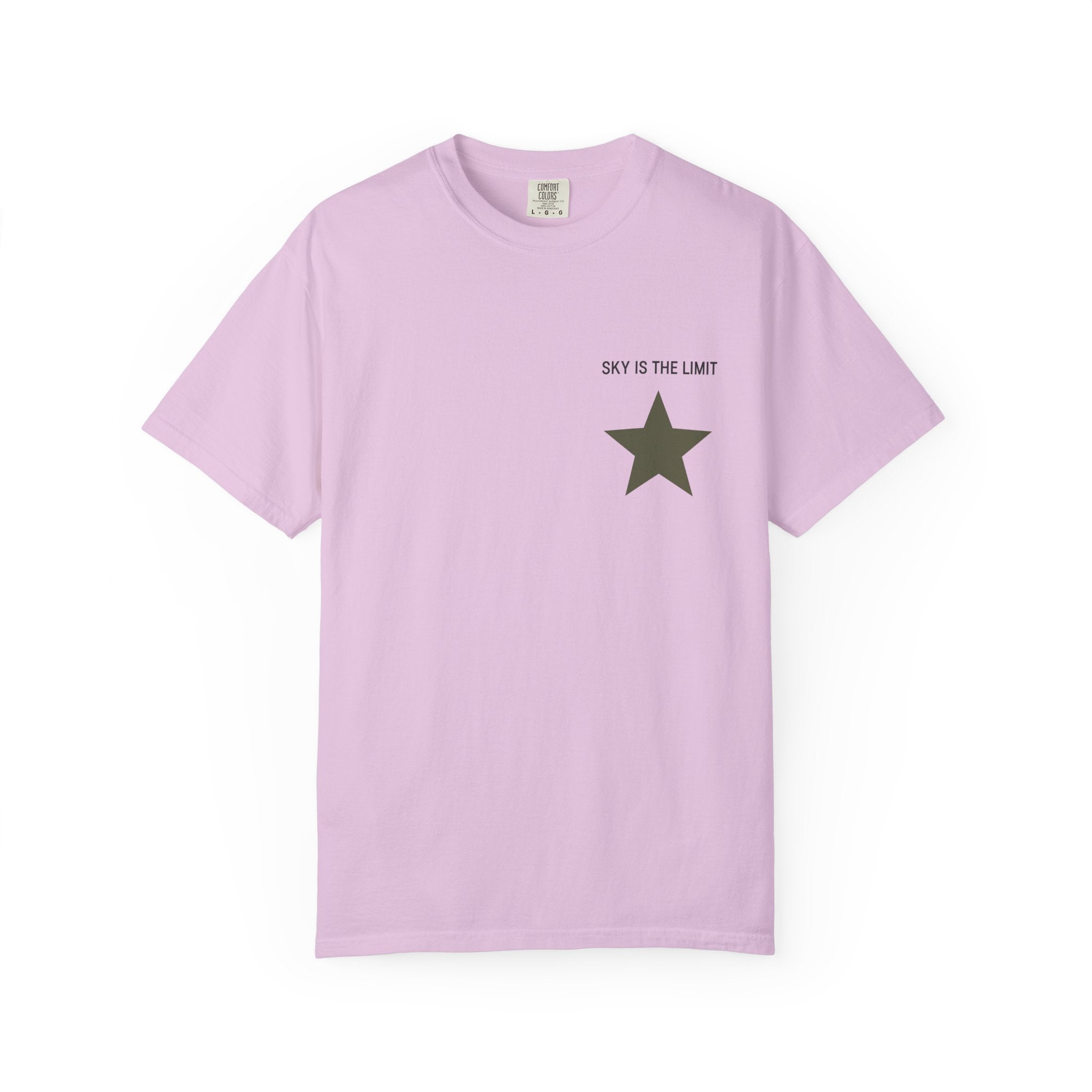 Unisex Garment-Dyed T-Shirt: Sky is the Limit, Sweet Dreams, Motivational Tee, Casual Wear, Gift for Dreamers