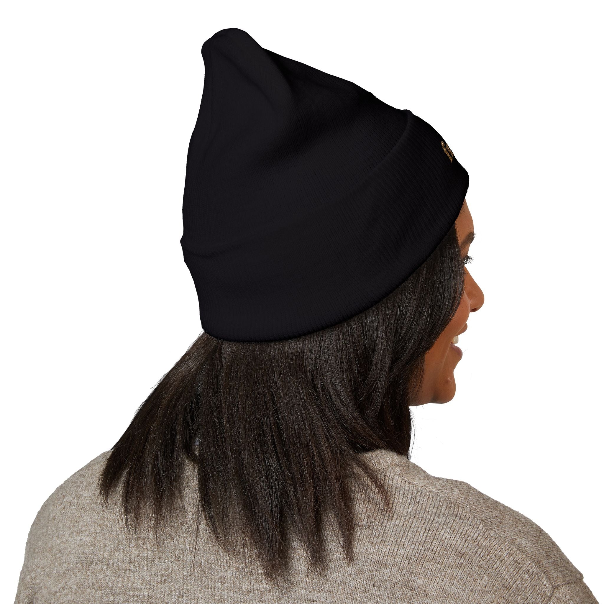 Classic Embroidered Cuffed Beanie - Trendy Winter Hat, Casual Style, Gift for Her, Embroidery, Cozy Beanie