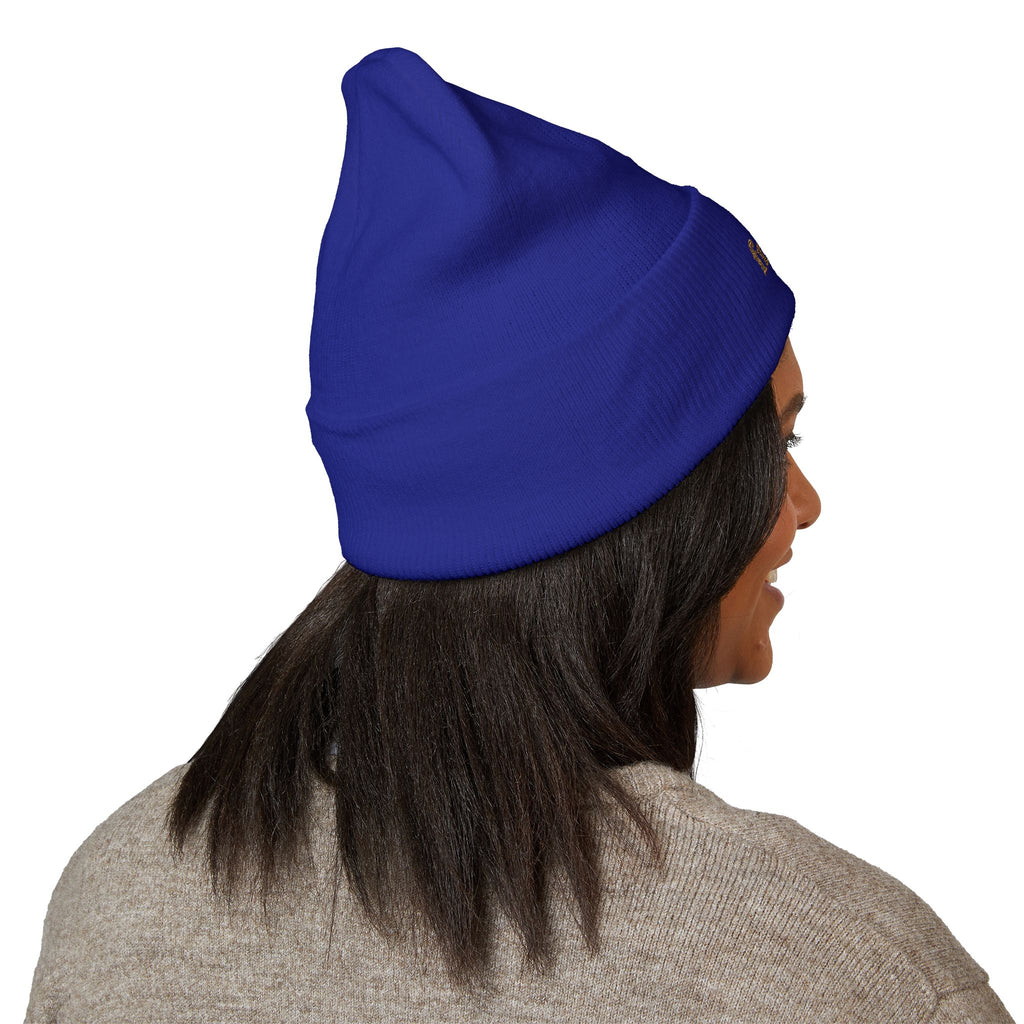 Classic Embroidered Cuffed Beanie - Trendy Winter Hat, Casual Style, Gift for Her, Embroidery, Cozy Beanie