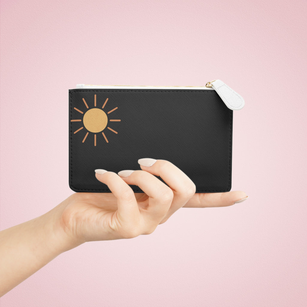 Chic Mini Clutch Bag with Sunshine and Freeti Design, Stylish Accessory for Events, Travel, and Everyday Use