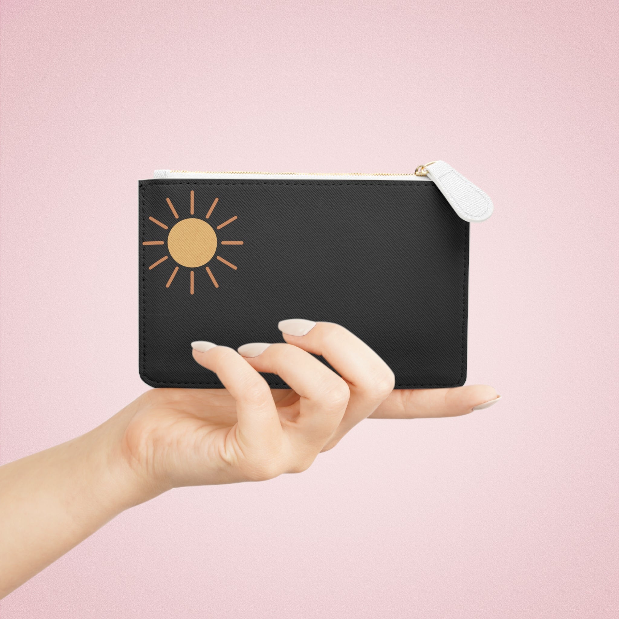 Chic Mini Clutch Bag with Sunshine and Freeti Design, Stylish Accessory for Events, Travel, and Everyday Use