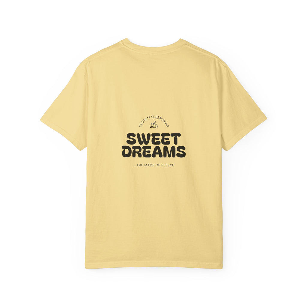 Unisex Garment-Dyed T-Shirt: Sky is the Limit, Sweet Dreams, Motivational Tee, Casual Wear, Gift for Dreamers