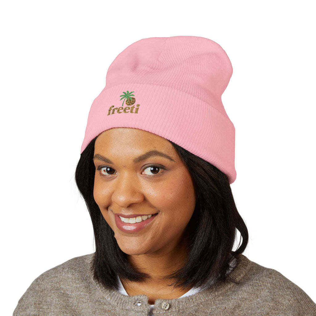 Classic Embroidered Cuffed Beanie - Trendy Winter Hat, Casual Style, Gift for Her, Embroidery, Cozy Beanie