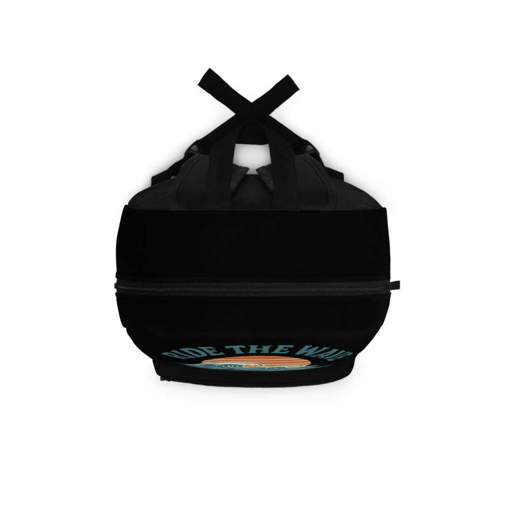 Surf-Inspired Backpack for Adventurers, Ride the Wave Design, Beach Days, Outdoor Gear, Gift for Surfers, Trendy School Bag