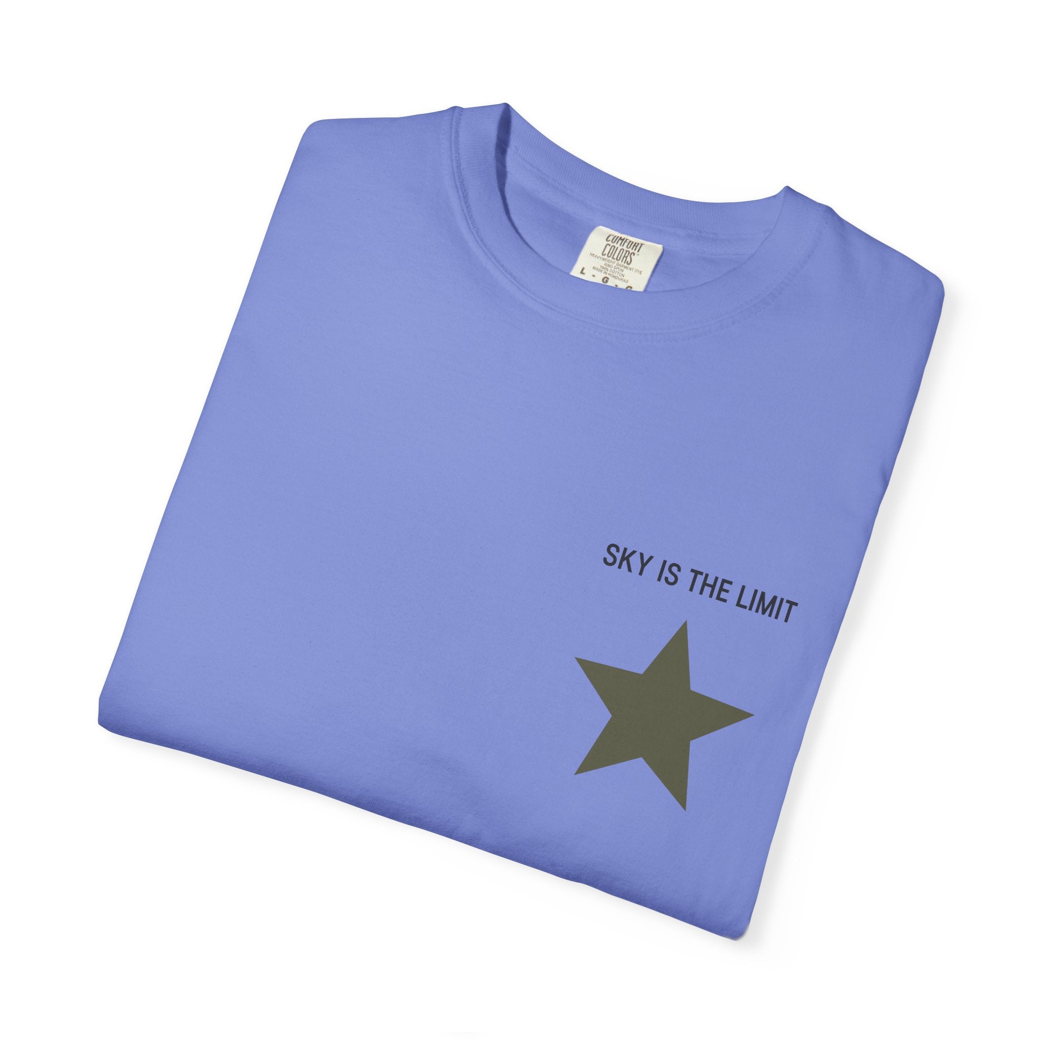 Unisex Garment-Dyed T-Shirt: Sky is the Limit, Sweet Dreams, Motivational Tee, Casual Wear, Gift for Dreamers
