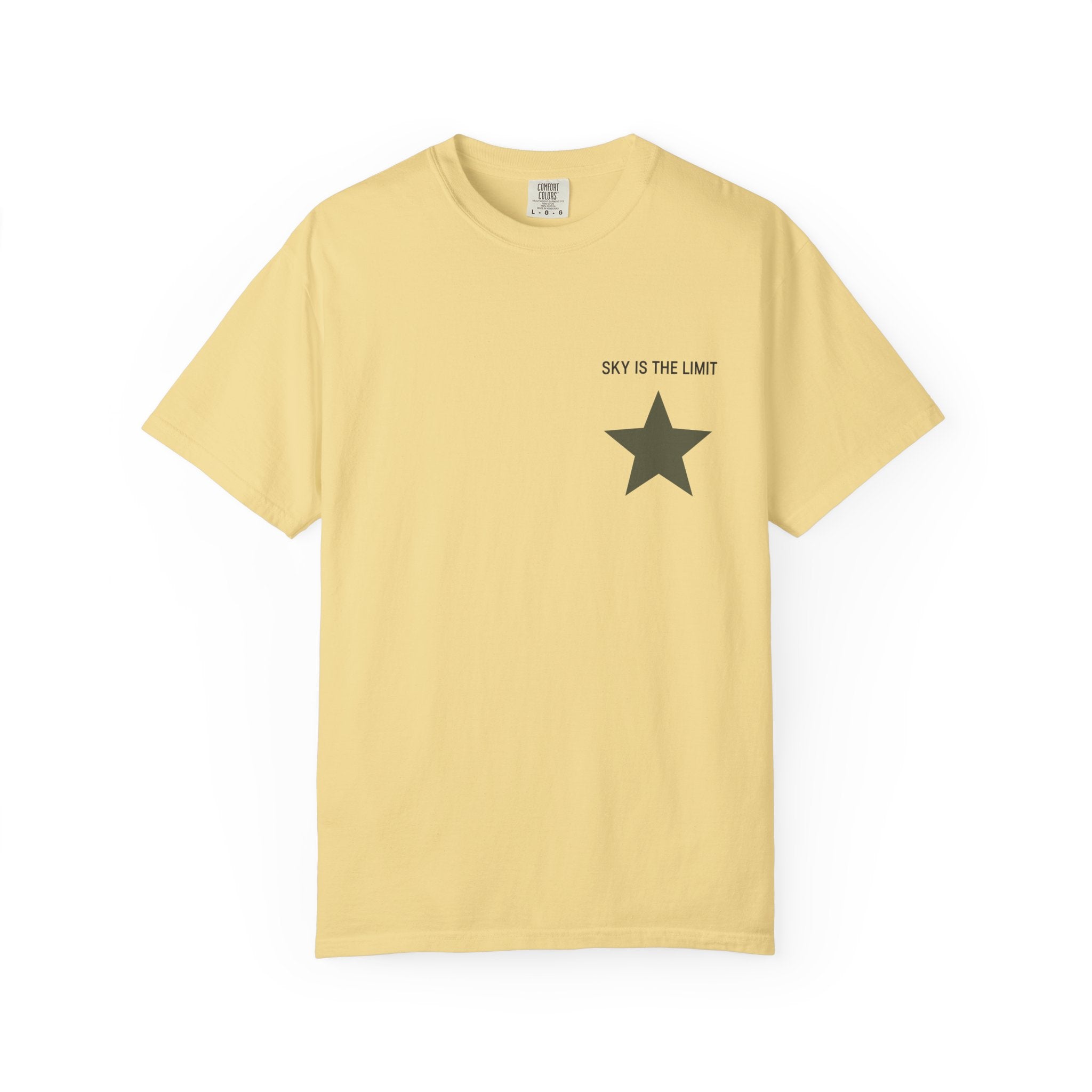 Unisex Garment-Dyed T-Shirt: Sky is the Limit, Sweet Dreams, Motivational Tee, Casual Wear, Gift for Dreamers