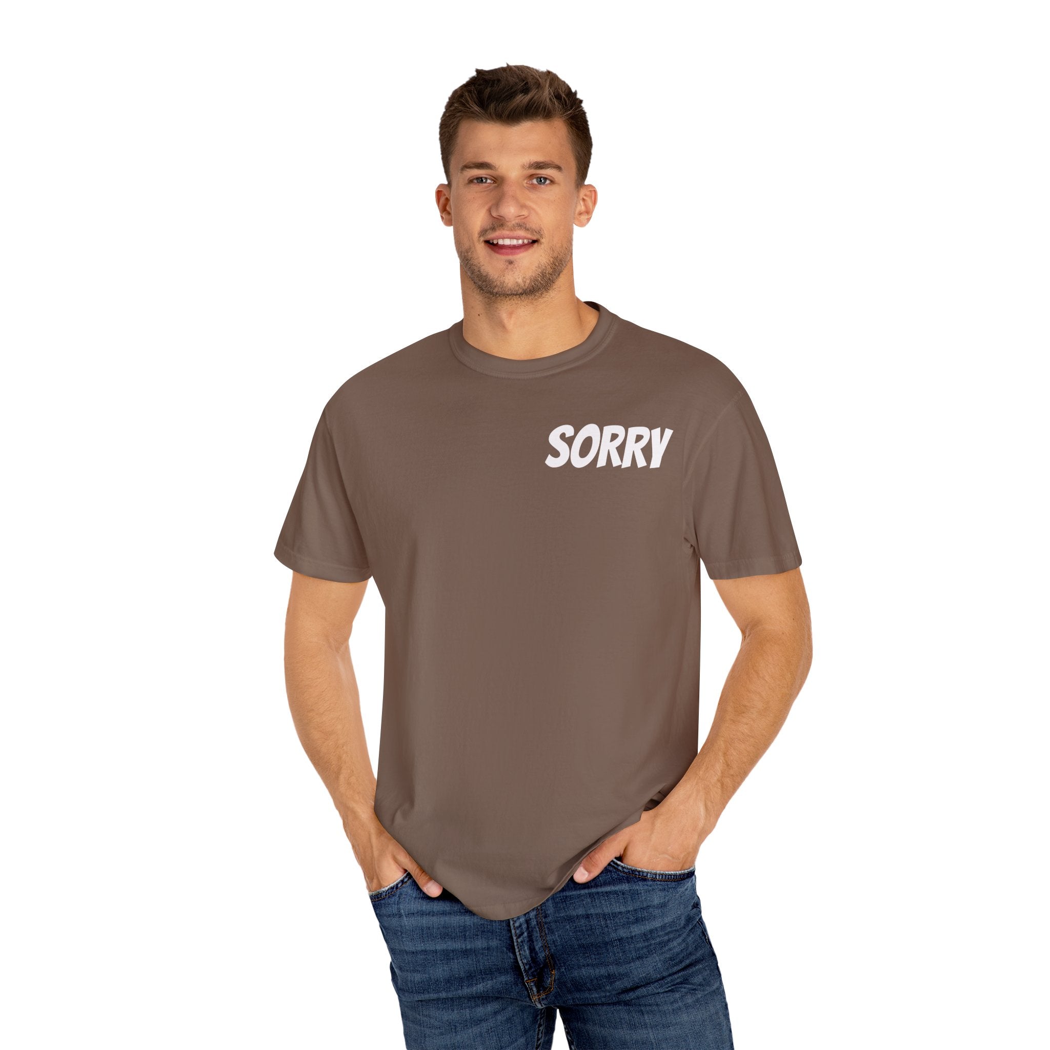 Sorry Cat Lover Tee - Funny Cat T-Shirt, Unisex Garment-Dyed Shirt, Pet Lover Gift, Humor Tee, Perfect for Cat Owners
