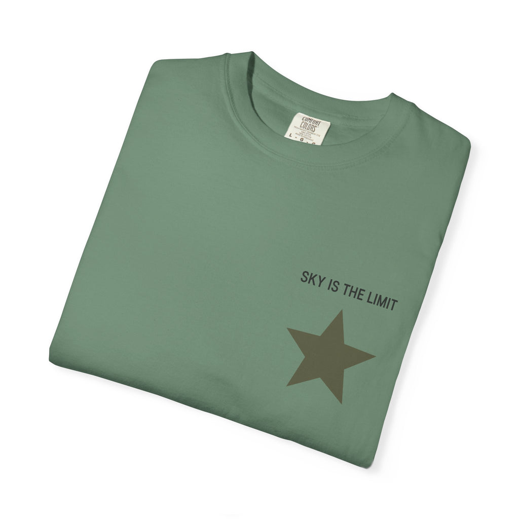 Unisex Garment-Dyed T-Shirt: Sky is the Limit, Sweet Dreams, Motivational Tee, Casual Wear, Gift for Dreamers